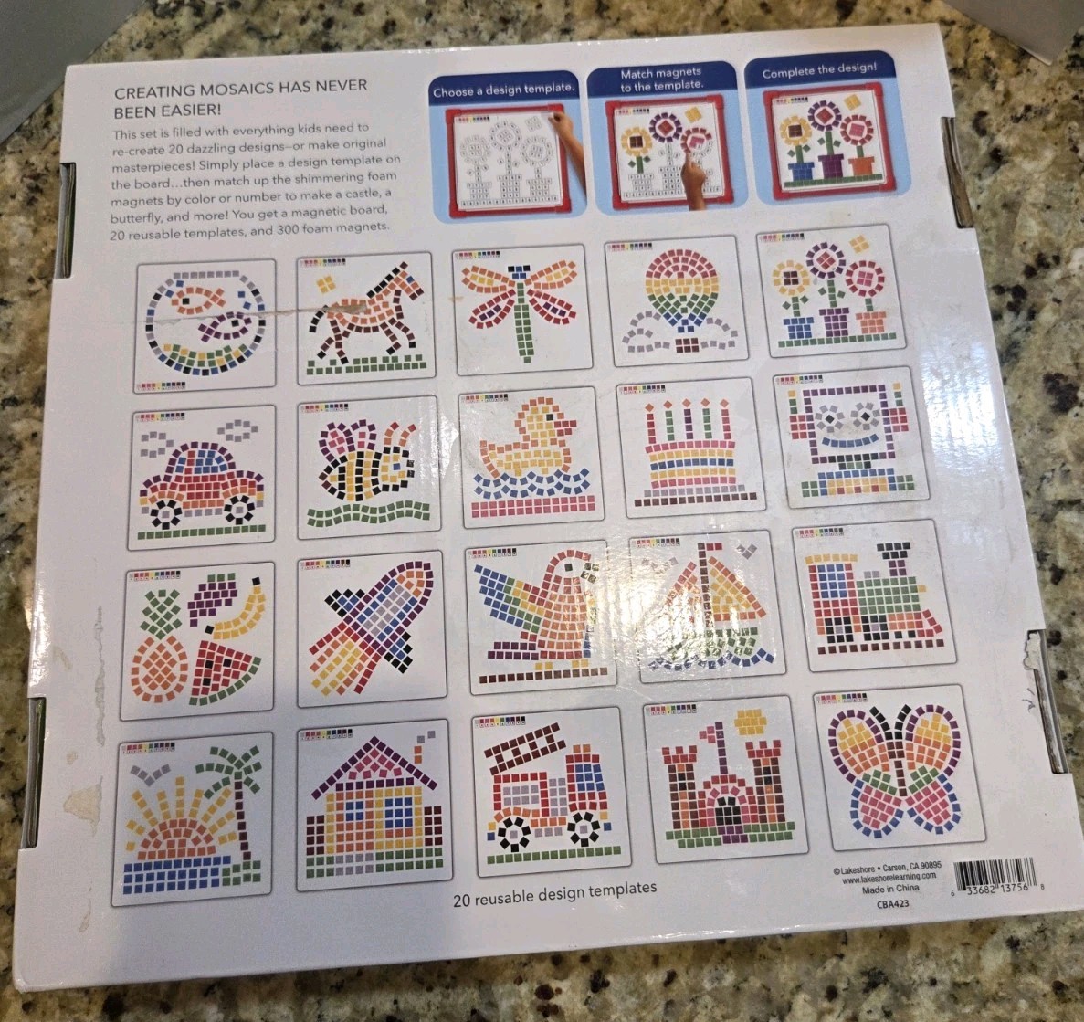 Lakeshore Mosaic Creations Magnetic Designer Homeschool Age 4+ Colors Numbers