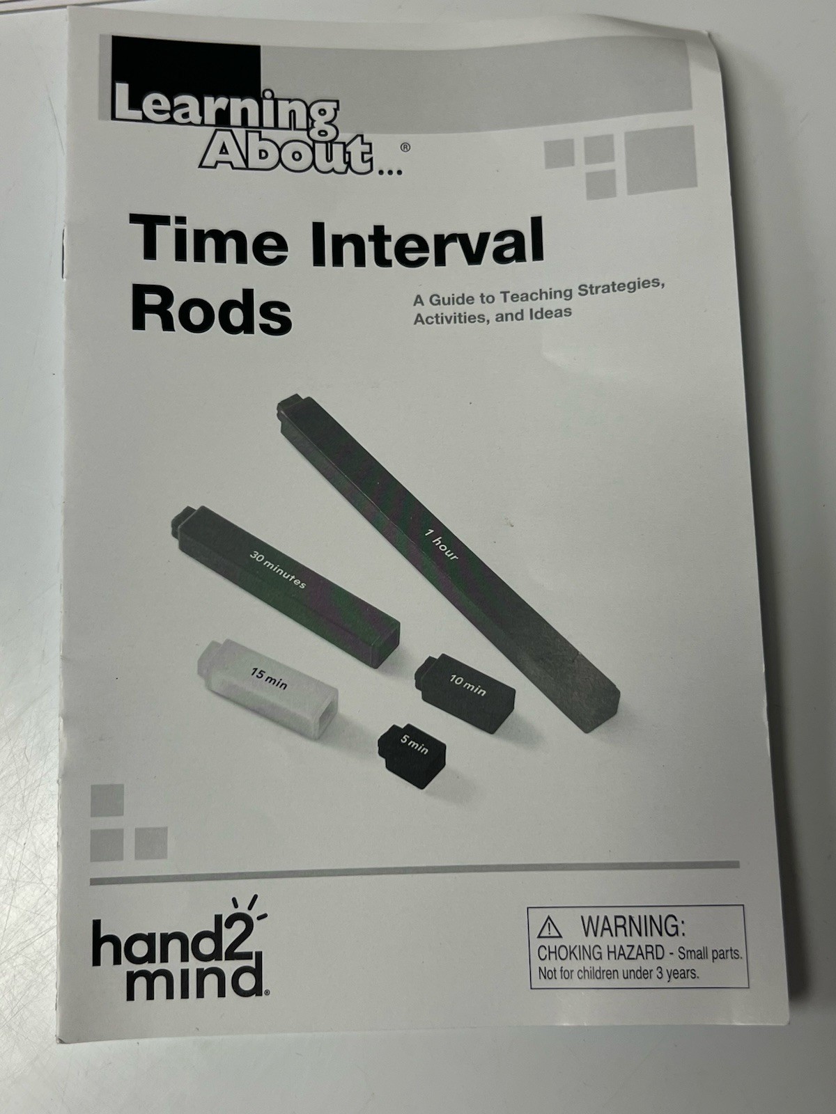 Learn to Tell Time Hand2Mind Elapsed Time Rods Set of 74 Color Coded 6 Work Mats