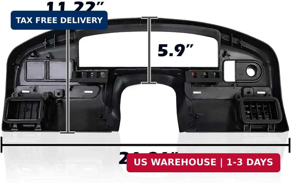 PIT66 Dash Panel Bezel Cover Compatible with 1992-1997 Ford F150 F250 F350 | Das