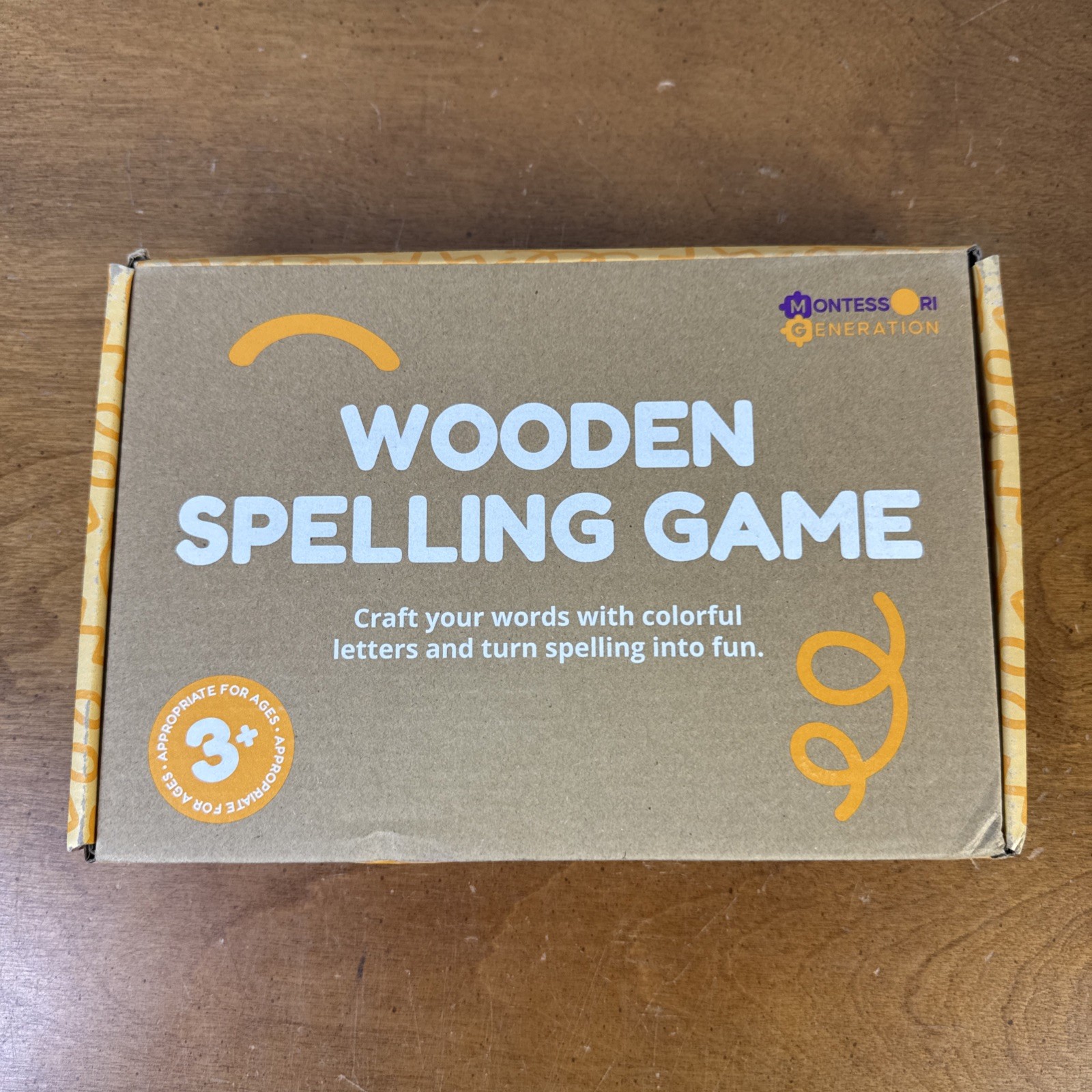 Montessori Generation Wooden Spelling Game Learning Baby Children New