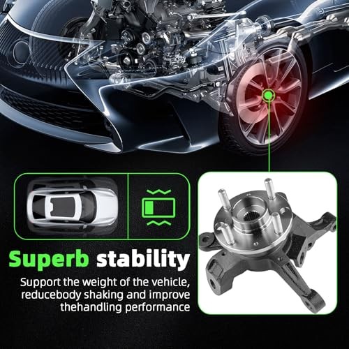 Front Steering Knuckle & Wheel Bearing Hub Assembly Front Right Passenger Side