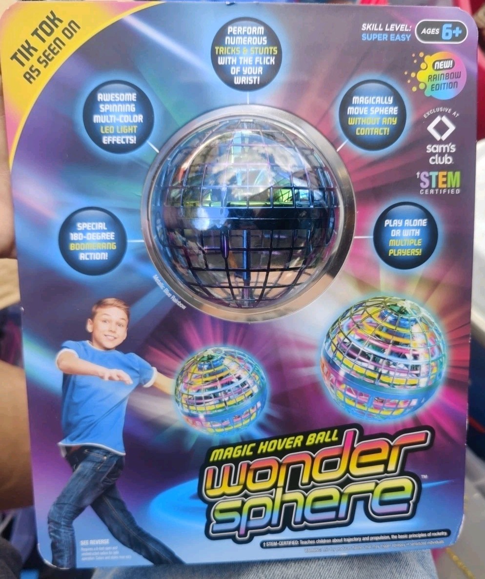 NEW! Wonder Sphere Magic Hover Ball, Rainbow Edition, STEM Certified Toy Ages 6+