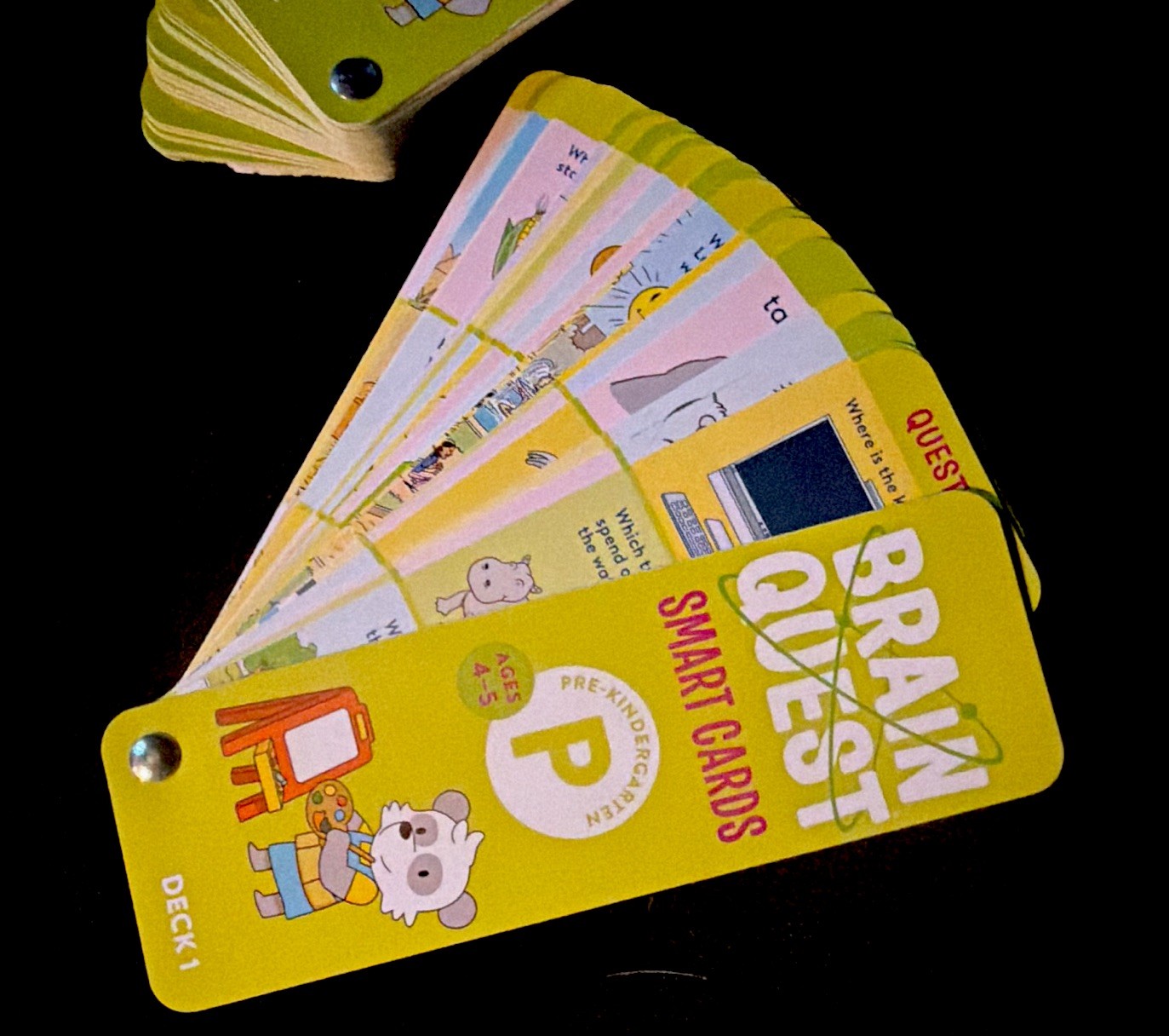 Brain Quest Pre-Kindergarten Smart Cards Decks 1 & 2 Ages 4-5 ABCs Counting