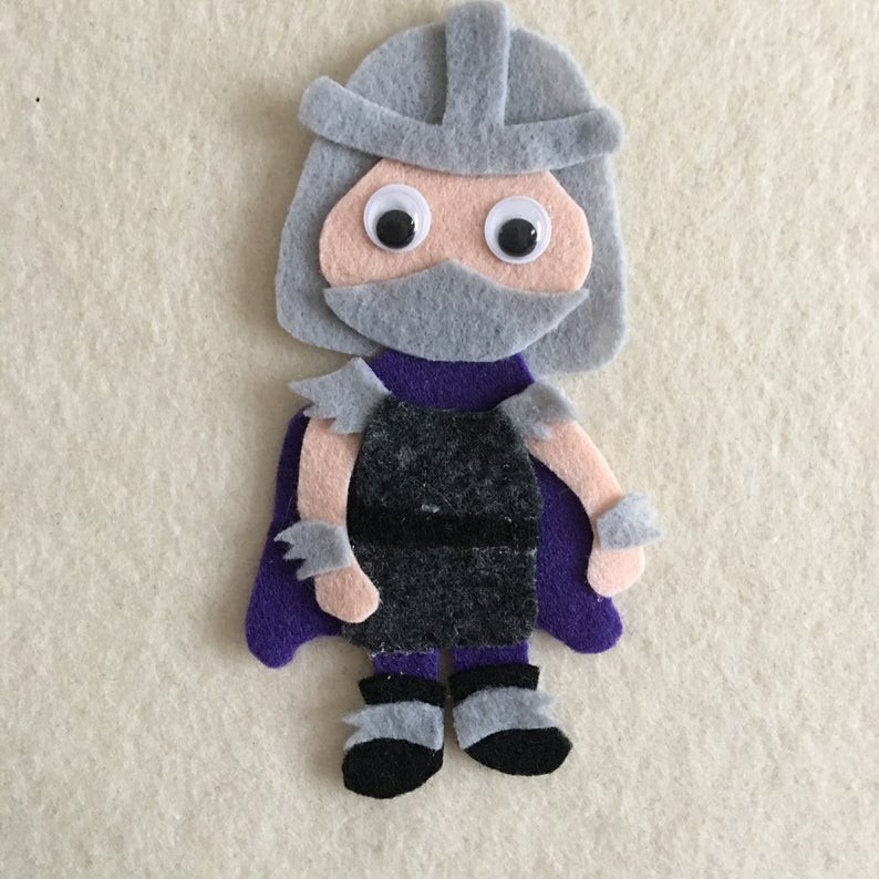 Ninja Turtle Handcrafted Felt Characters for Felt or Flannel Board Play