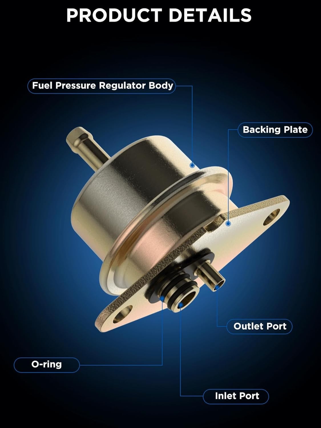 ZNB F4SZ9C968A Fuel Pressure Regulator for Ford F-150 1994-1999 for F-250 1993-1