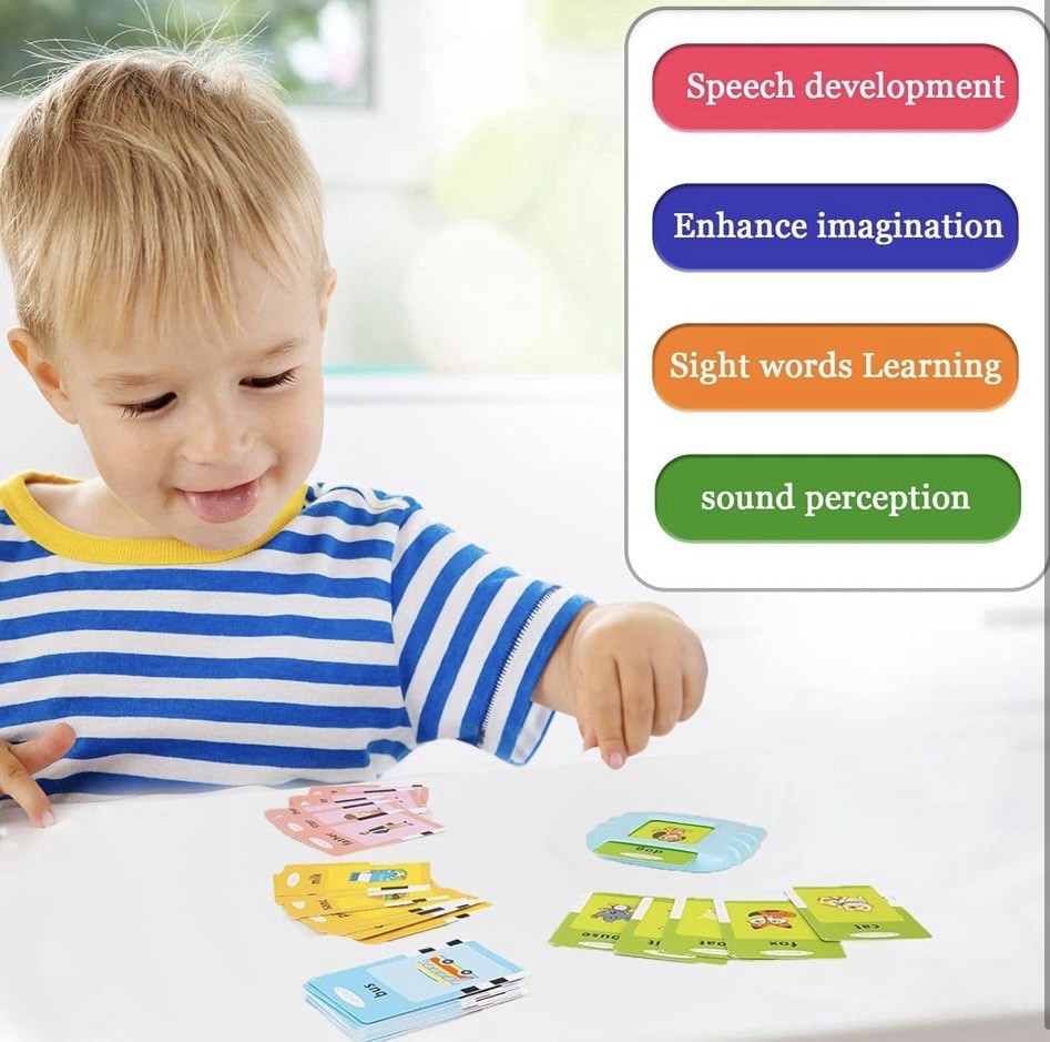 Talking Cards for Toddlers, Speech Therapy Toys Autism Toys, ABC 123 Sight Words