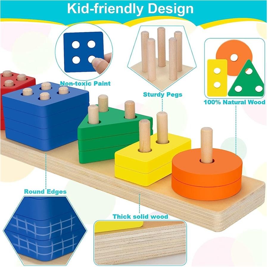 Early Learning Shape Assembly Set for Kids Intelligence Building Toy Gift