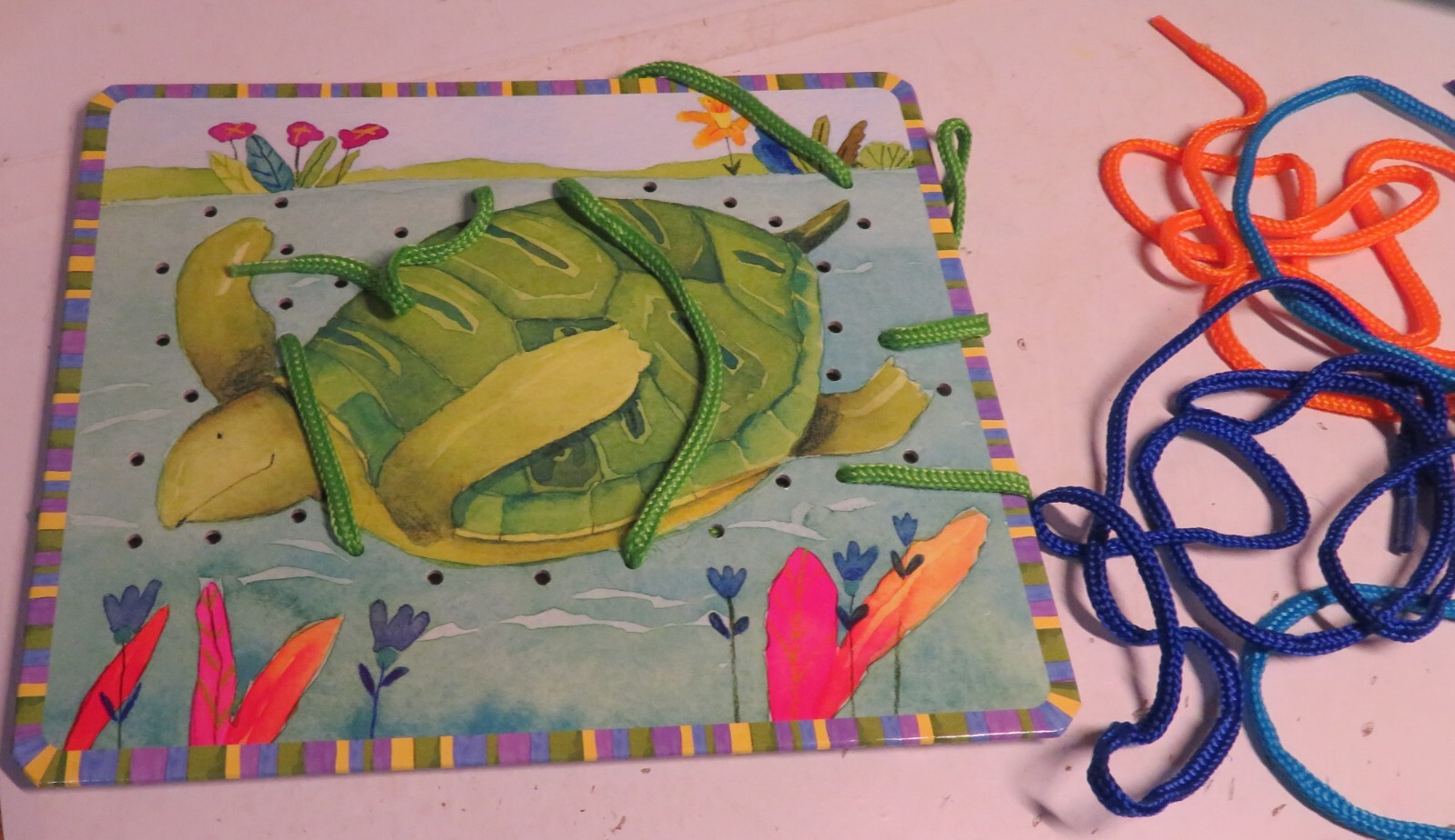 Vintage 2005 EEBOO Under The Sea Lacing Cards LEARNING TOOL EEBOO Kids Game Toy