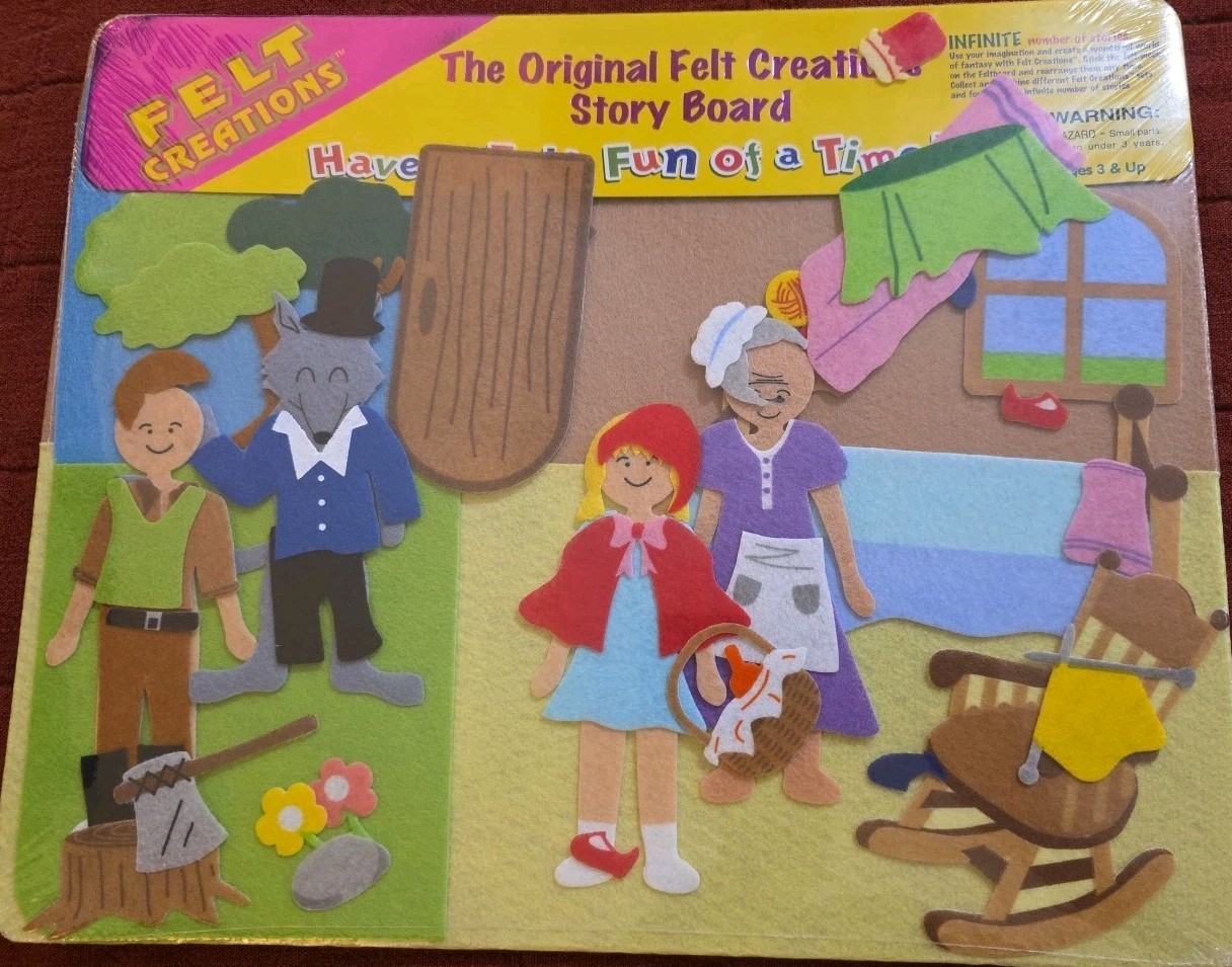 Felt Creations Story Board Little Red Riding Hood Original New! Hard To Find!