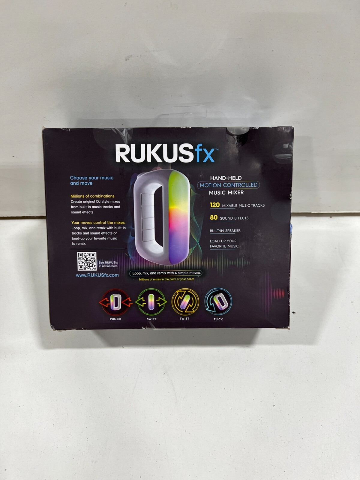 RUKUSfx Motion Controlled Music Mixer 120 Tracks 80 Sound Effects Just Play