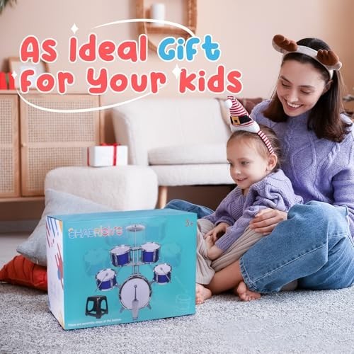 Upgraded Kids Drum Set for Toddlers Plastic Musical Jazz Drum Instruments Kit…