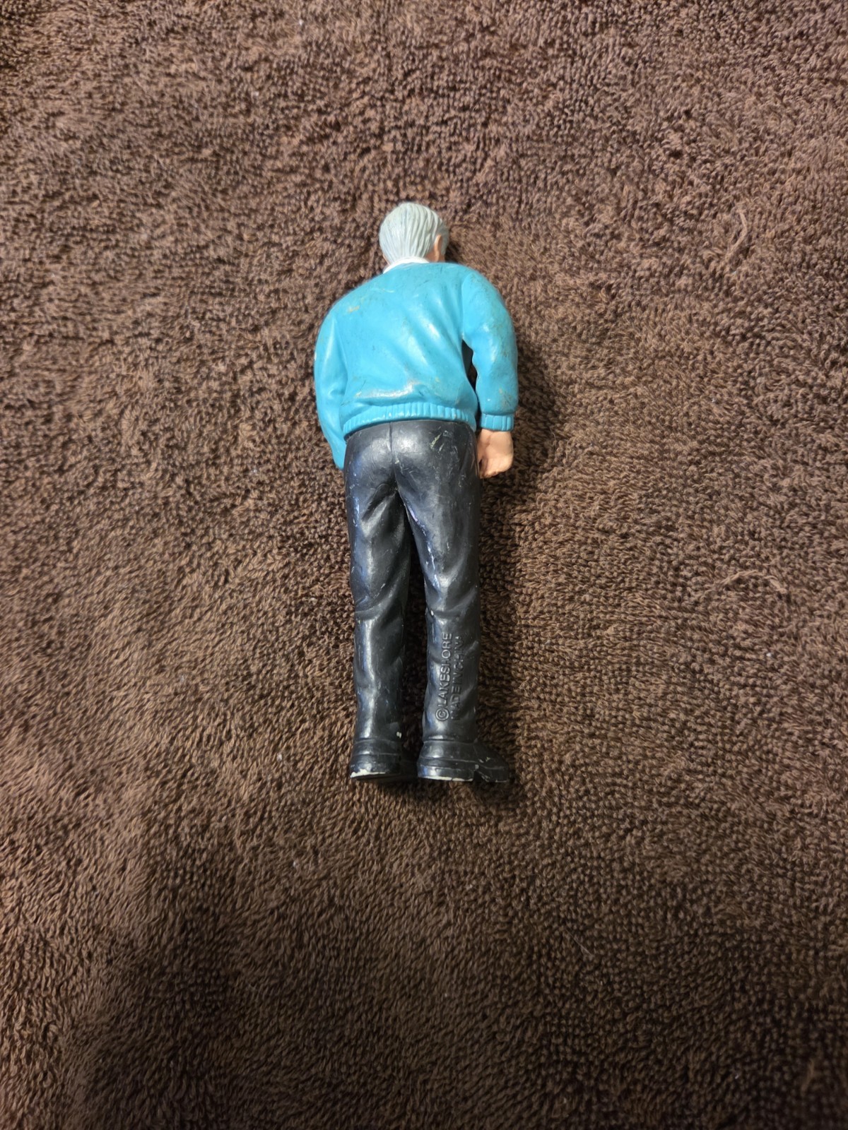 Lakeshore Learning Community PVC People Figure Grandparent Teal Sweater
