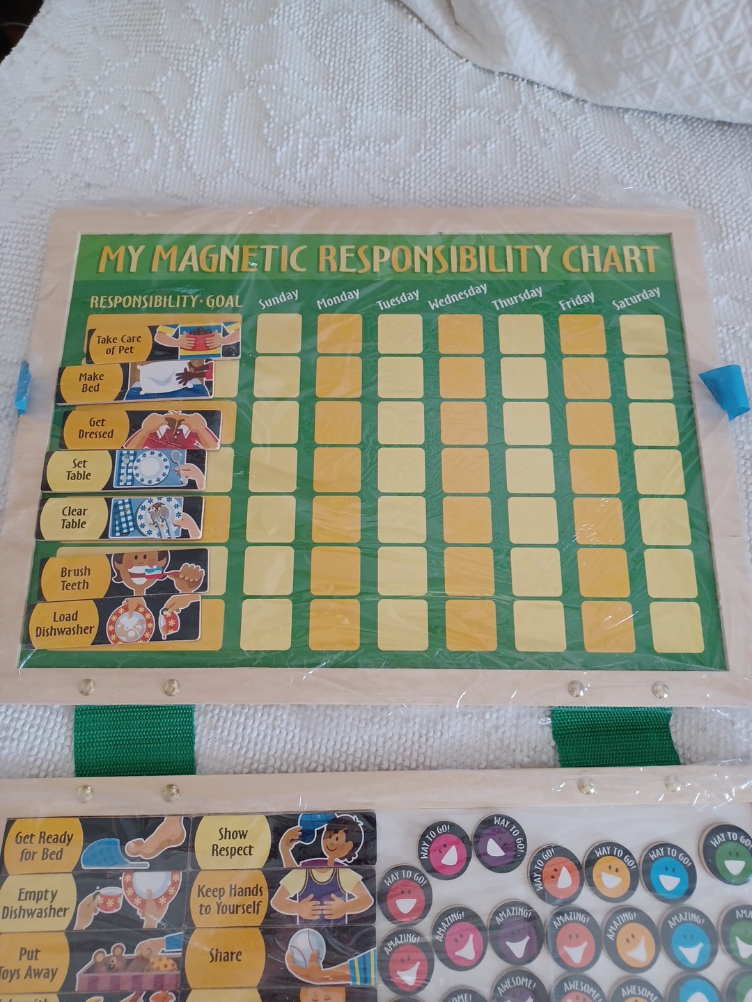 Melissa & Doug Magnetic Responsibility Chore Chart Educational Wooden