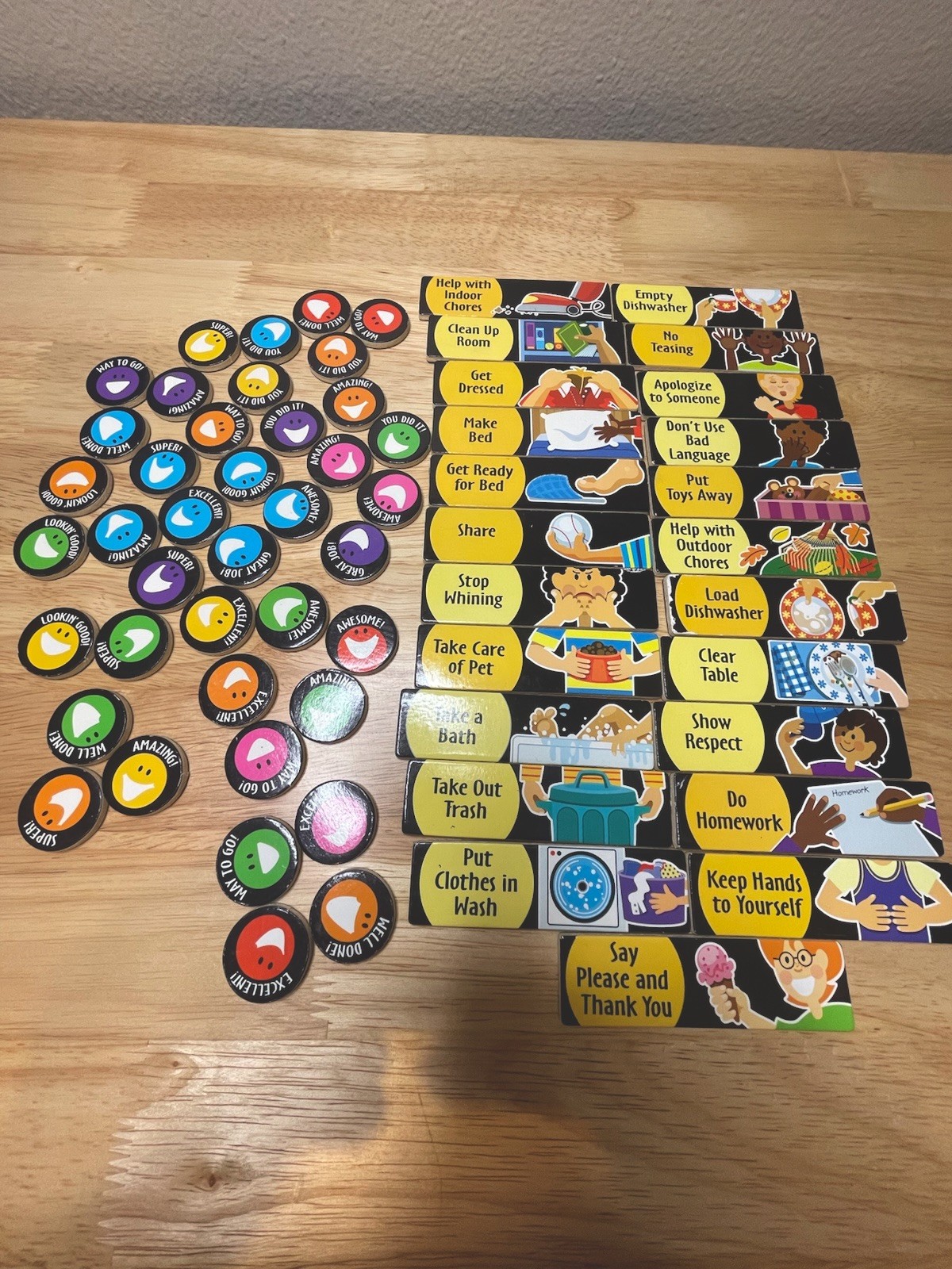 Melissa and Doug-48 Replacement Magnets-Magnetic Responsibility Chart – Manners