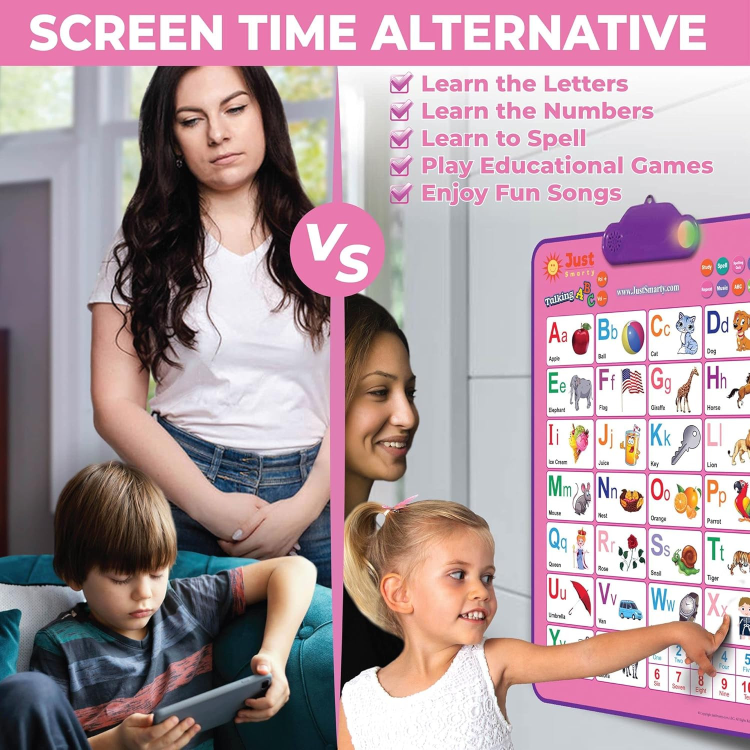 Interactive Alphabet Wall Chart | Talking Abcs & 123S Music Poster with Interact