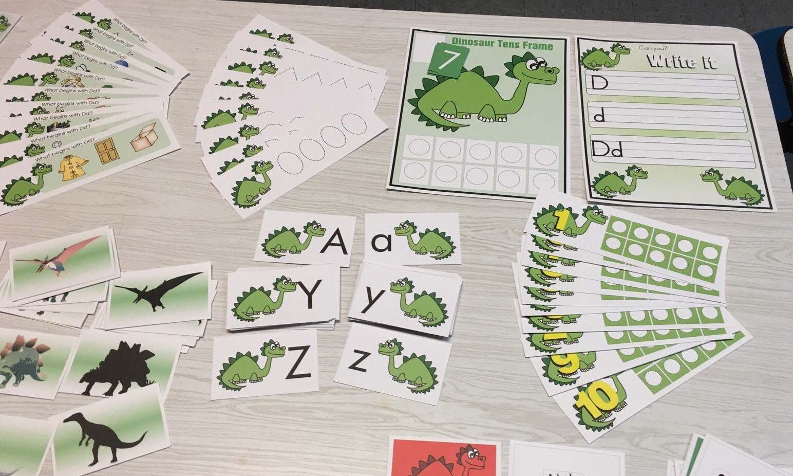 DINOSAUR – THEMED Learning Activities Package -LAMINATED – Teaching supplies