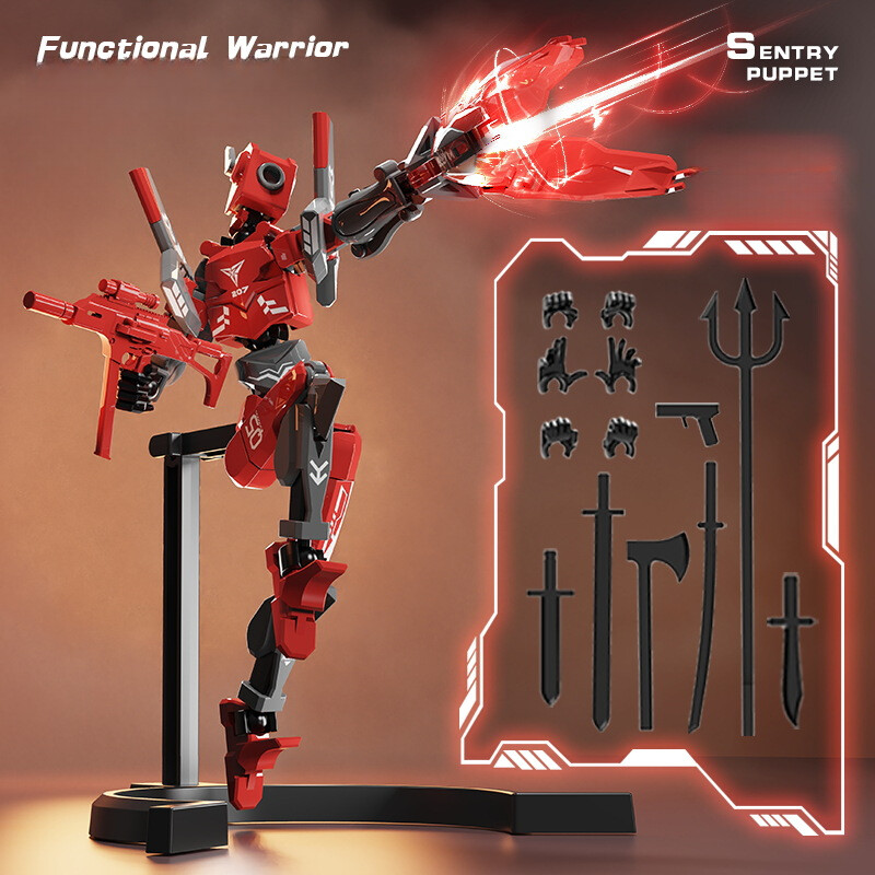 Mechanical Sentinel Magnetic Humanoid Multi-Gesture Fully-Joint Movable Assembly