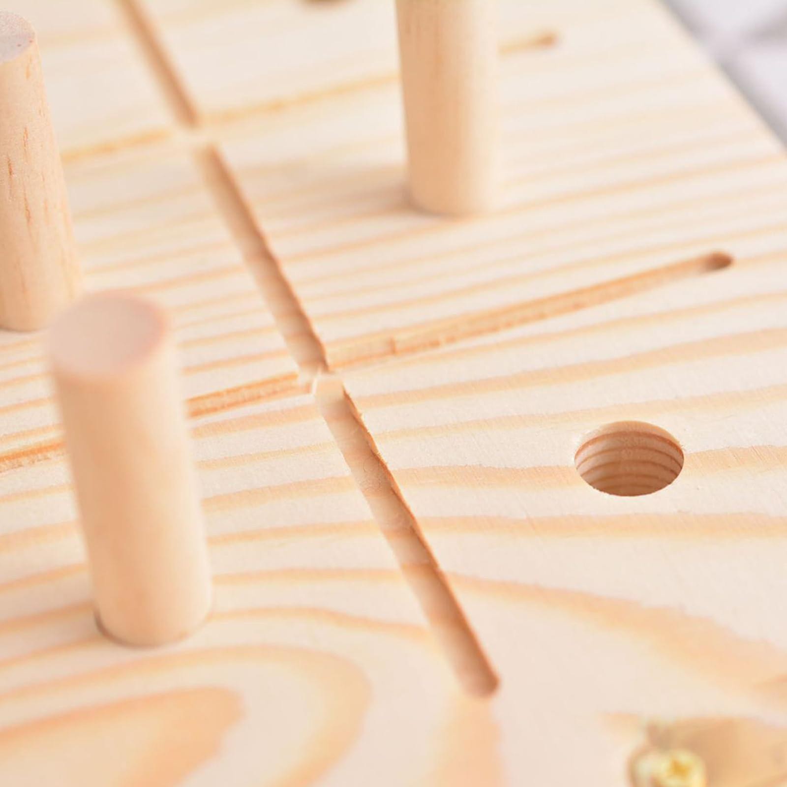 9 Hole Wooden Pegboard Tool Training for Hand Eye Coordination Hand Exercise
