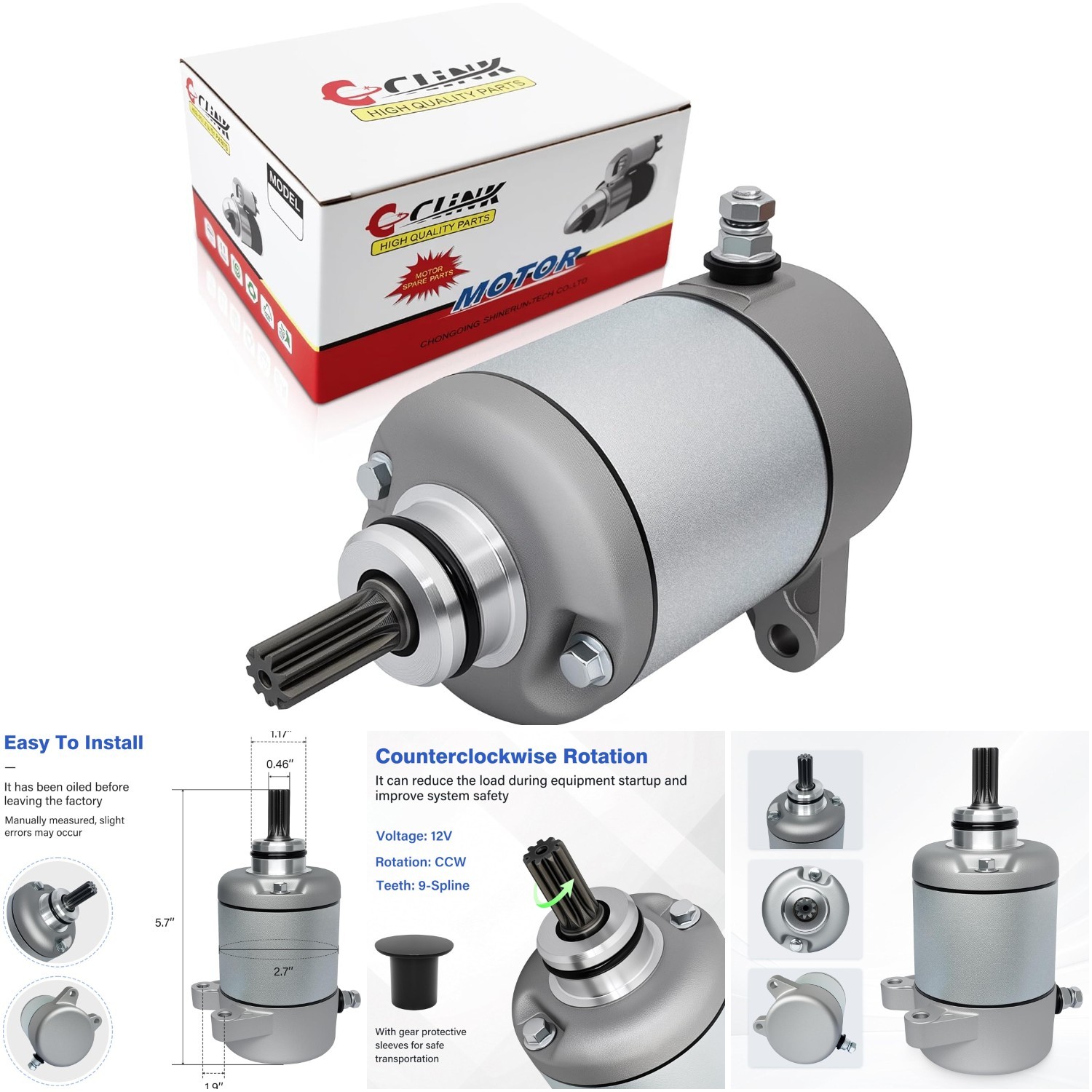 Starter Motor Honda Rancher 350 TRX350TE TRX350FM Compatible 2000-2006 UTV ATV
