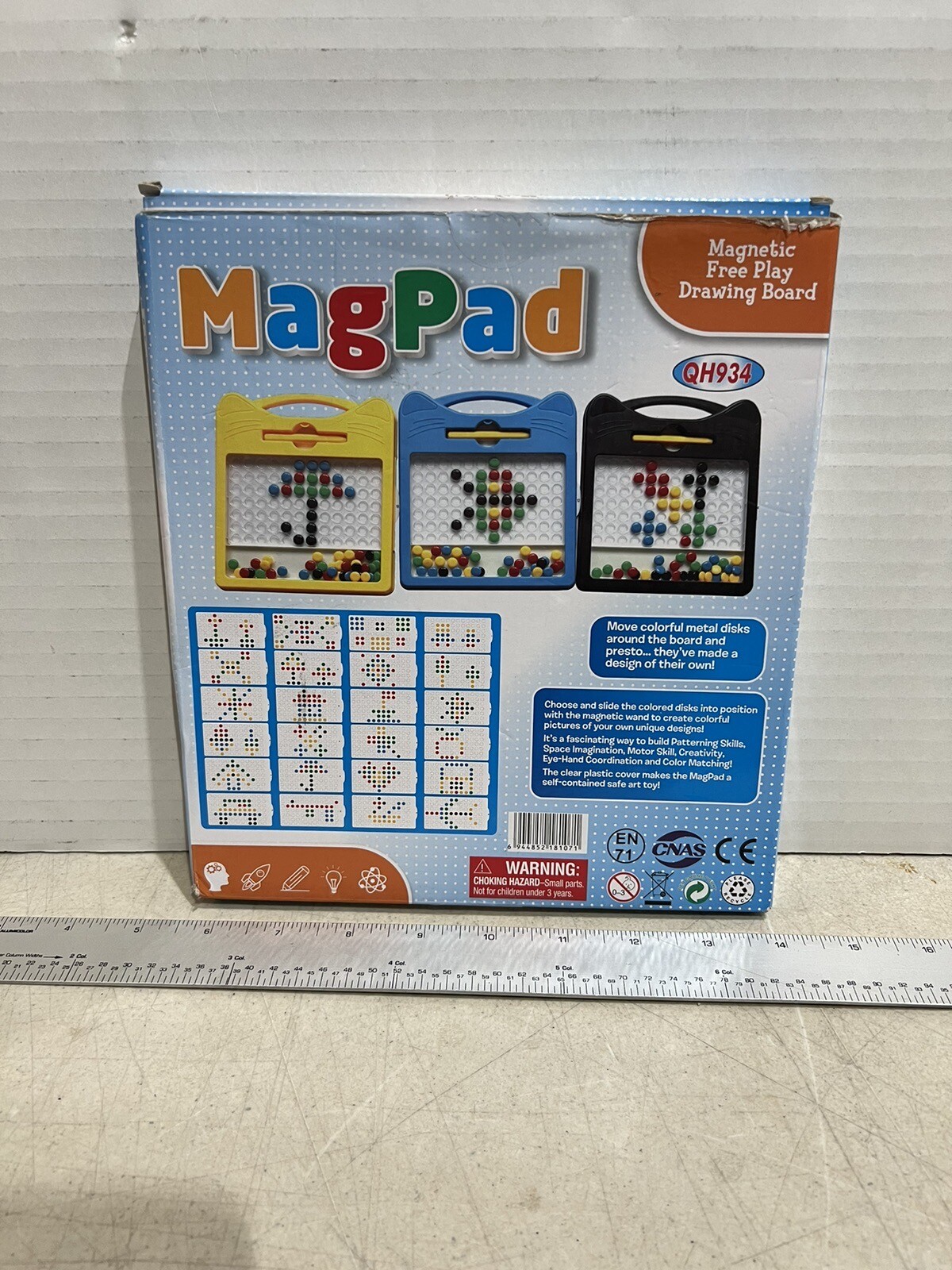 STEM MAGPAD MAGNETIC DRAWLING BOARD 3+ 12 DOUBLE SIDED CARDS