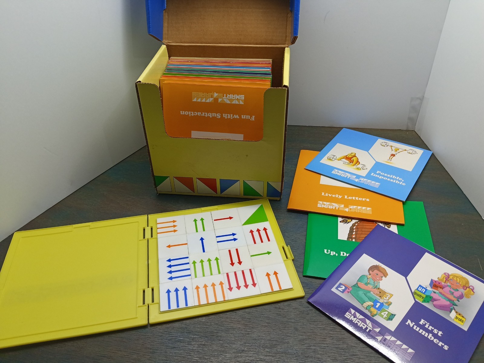 Ideals Educational Games Smart Squares Books W/ Plastic Solver & Original Box