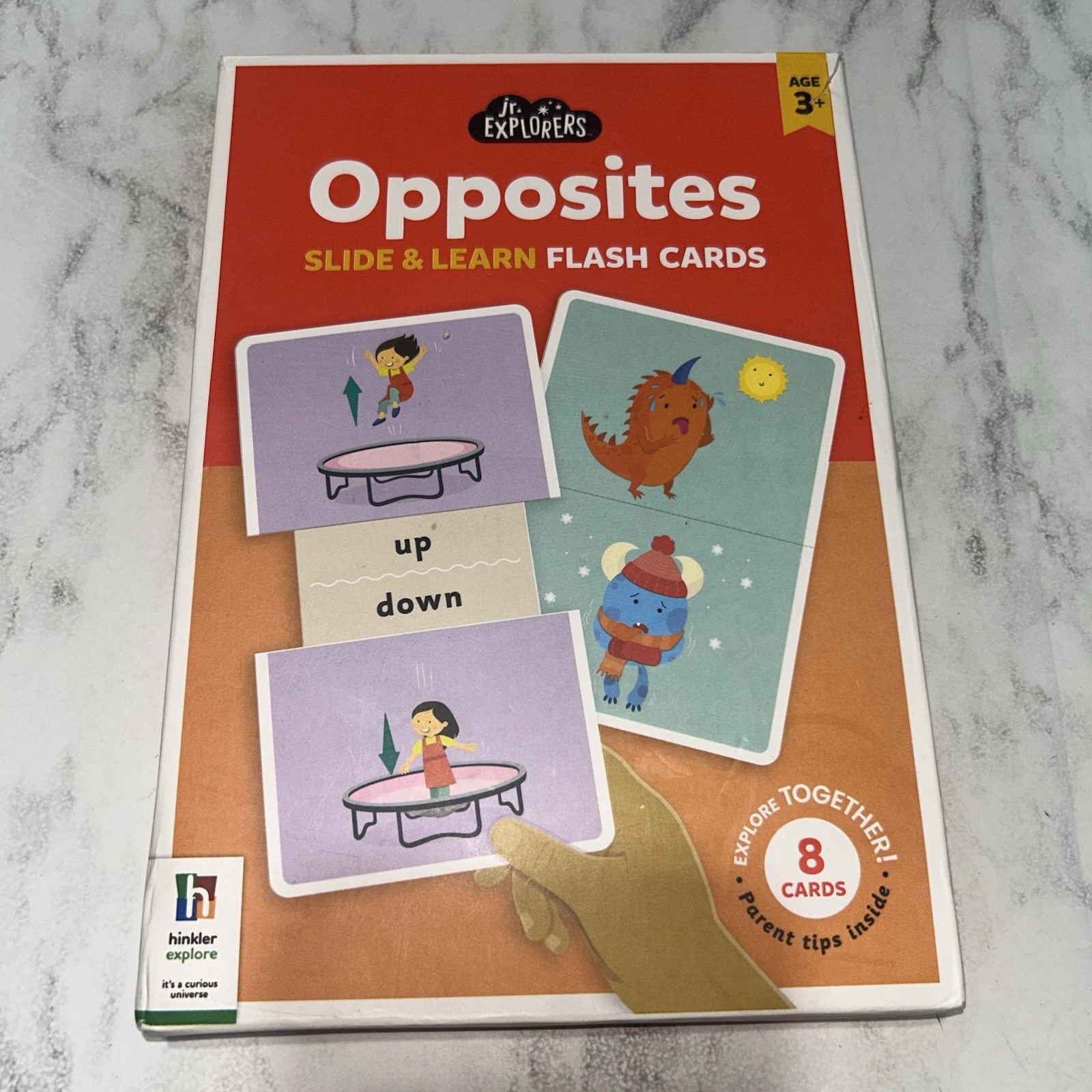 Hinkler Explore Jr. Explorers Opposites Teachers Flash Slide & Learn Cards!