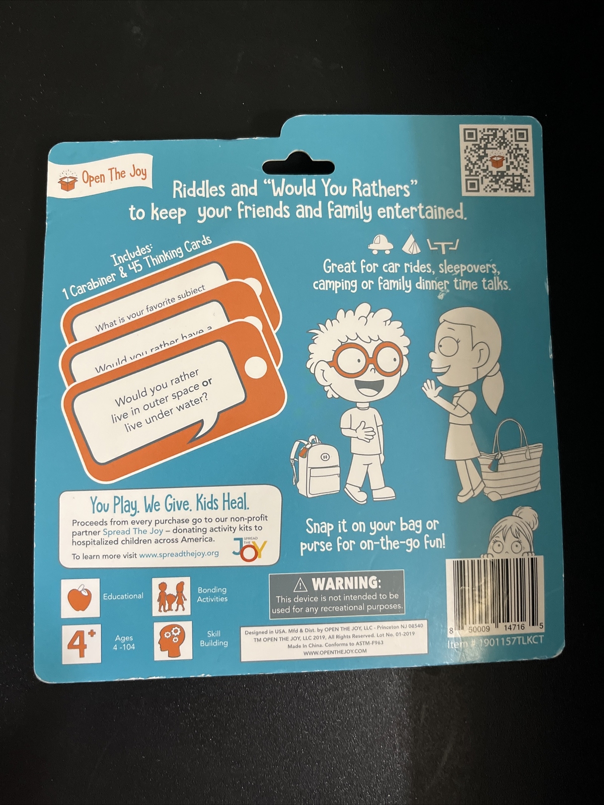 Open The Joy Let’s Think Portable Conversation Cards