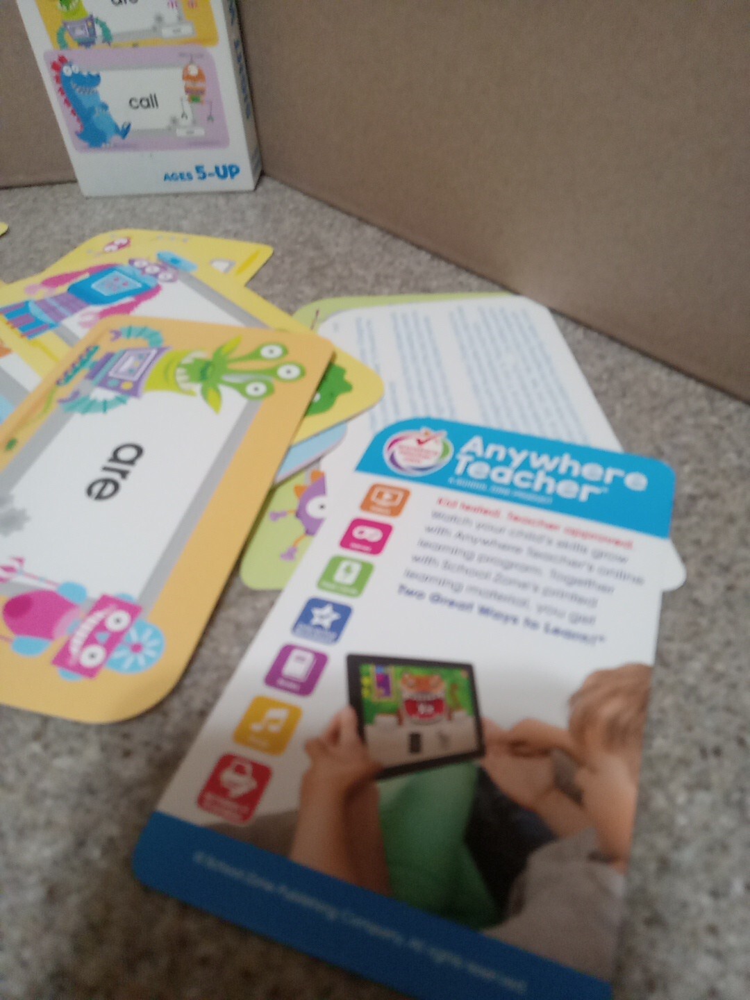 Sight Words Flash Cards School Zone Learn to Read, Reading Activities Basics NEW