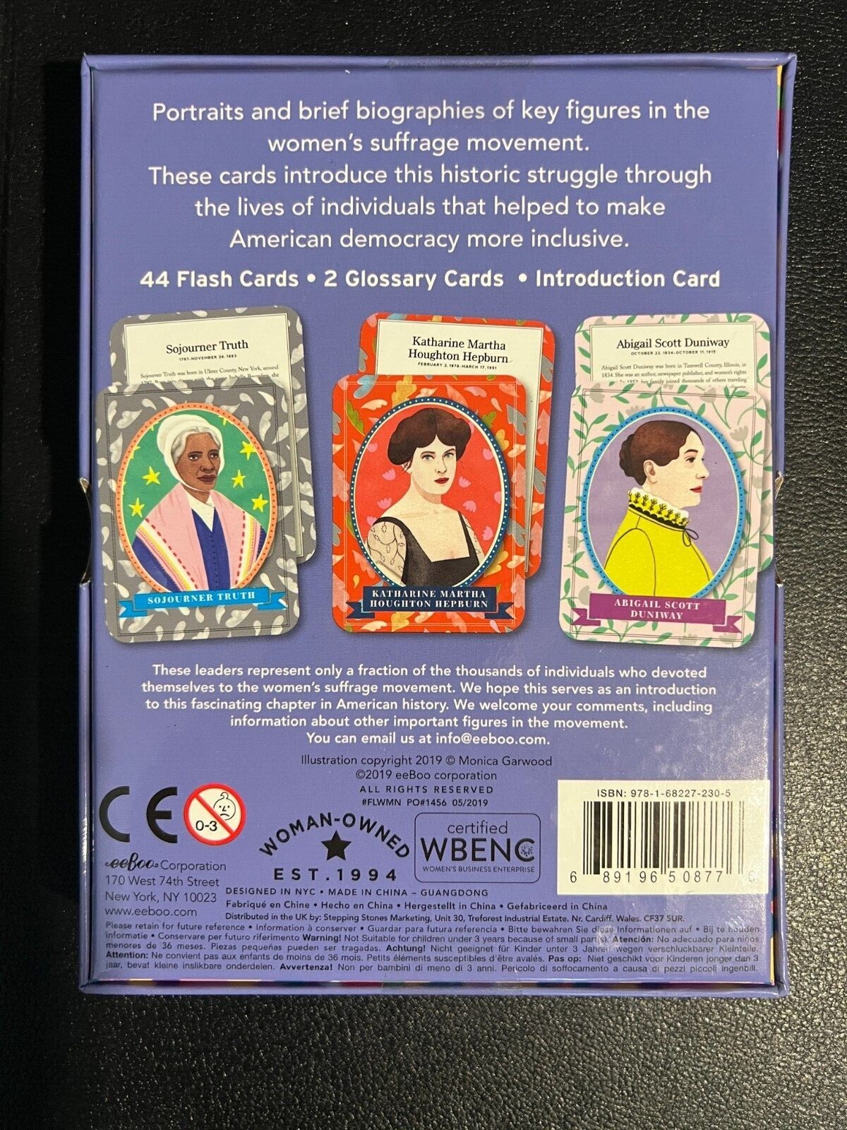 Eeboo Votes for Women flash cards BRAND NEW never opened