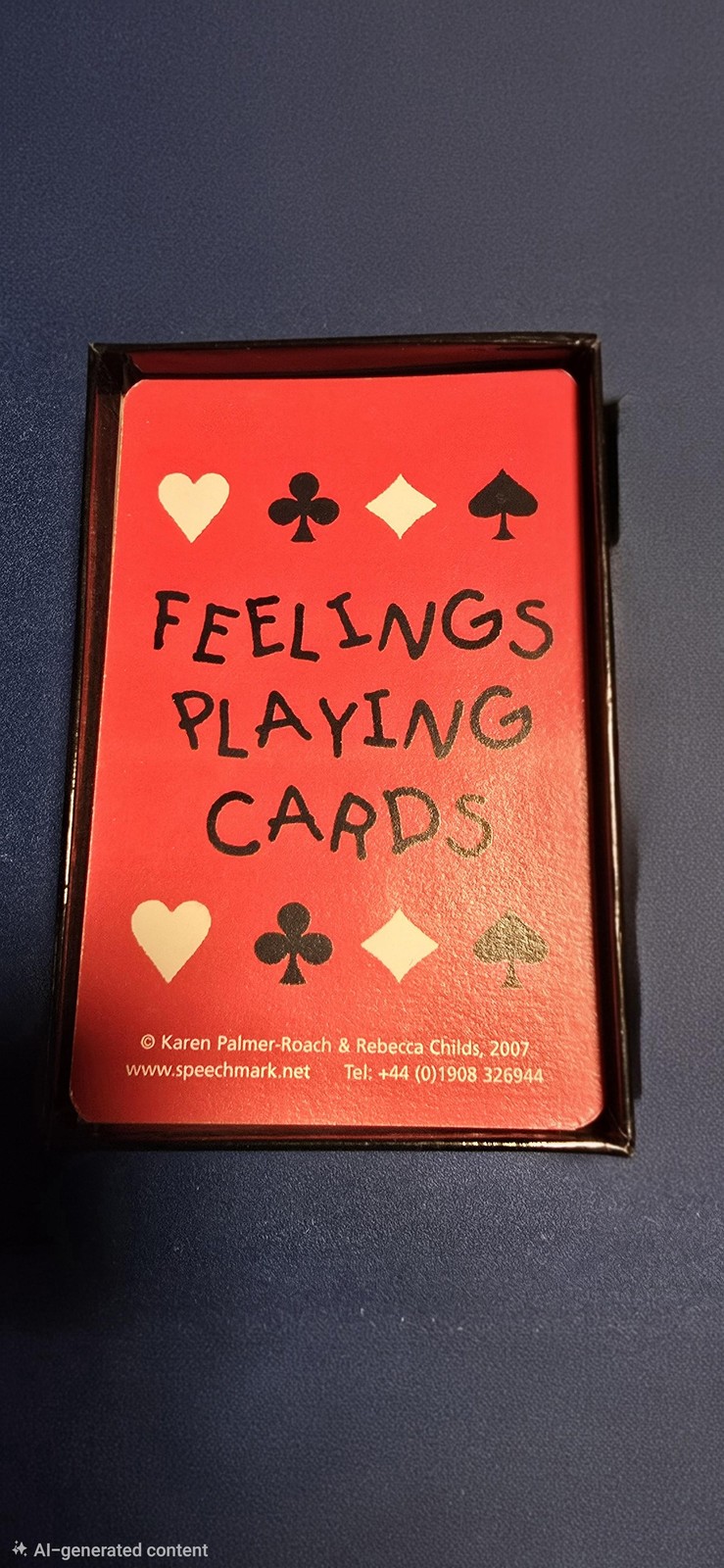 Speechmark Feelings Playing Cards Emotions Deck Kids Therapy Teaching Multicolor