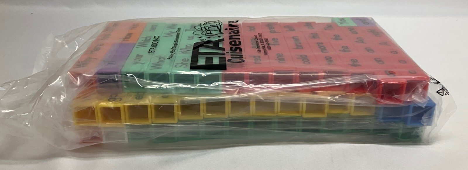 SEALED ETA Cuisenaire Reading Rods Simple Sentences Rods #60014C