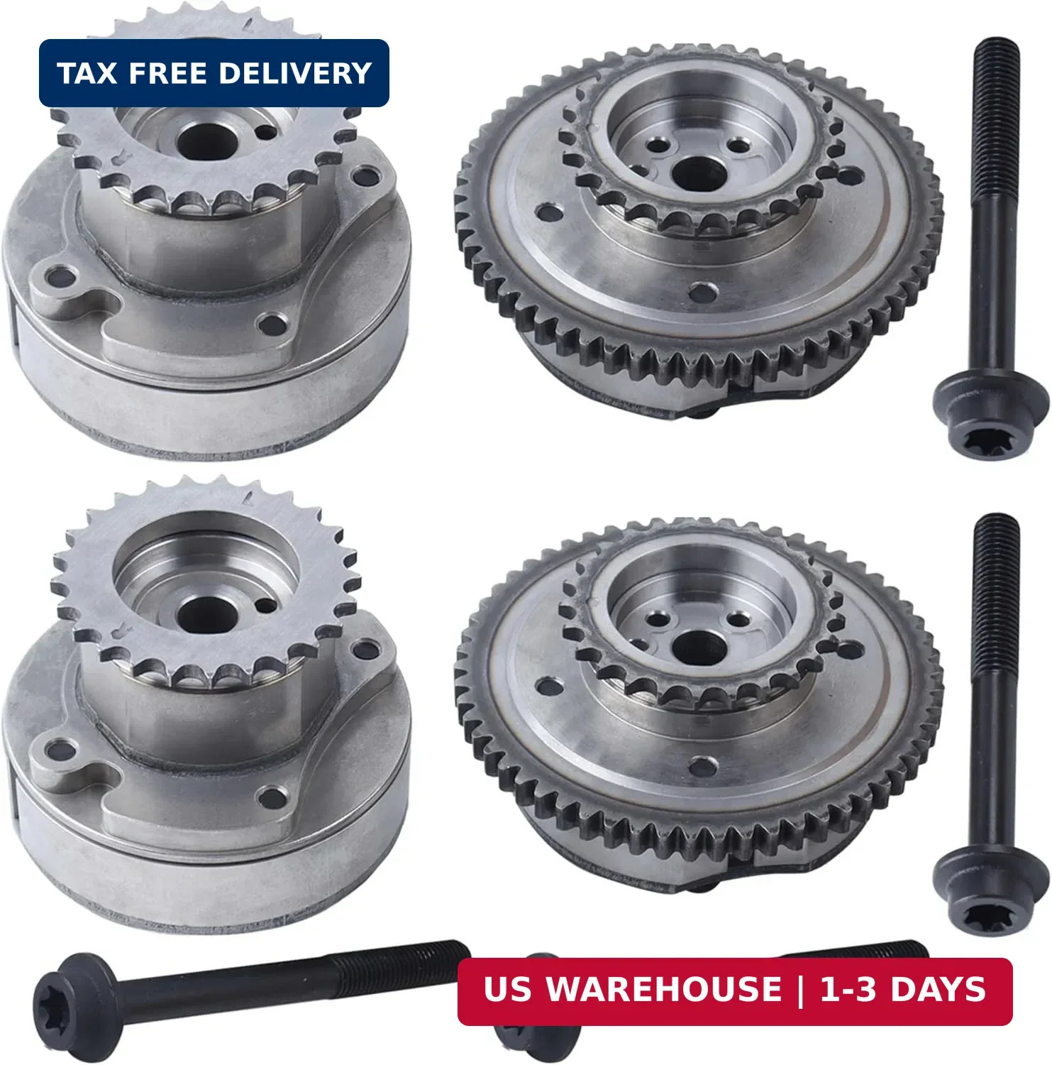 Intake Exhaust Timing Camshaft Sprocket VVT Cam Phaser 4Pcs Compatible with F150
