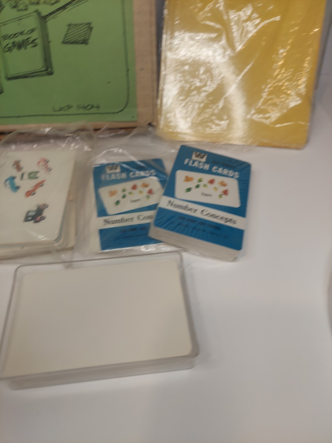 Vintage Little Kennys Game Maker Set Book Of Games Spinner Mat Crayons Flash