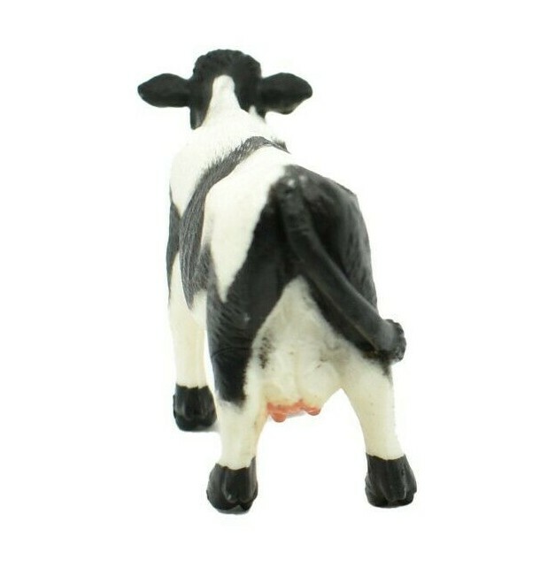 Cow, Holstein Realistic Small Toy Model Plastic Replica Farm Animal, 2.25″ F4261