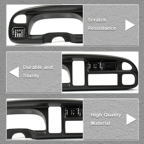 Dash Board Bezel Cover w/Vents Compatible with 1998-2002 Dodge Ram 1500 2500 350