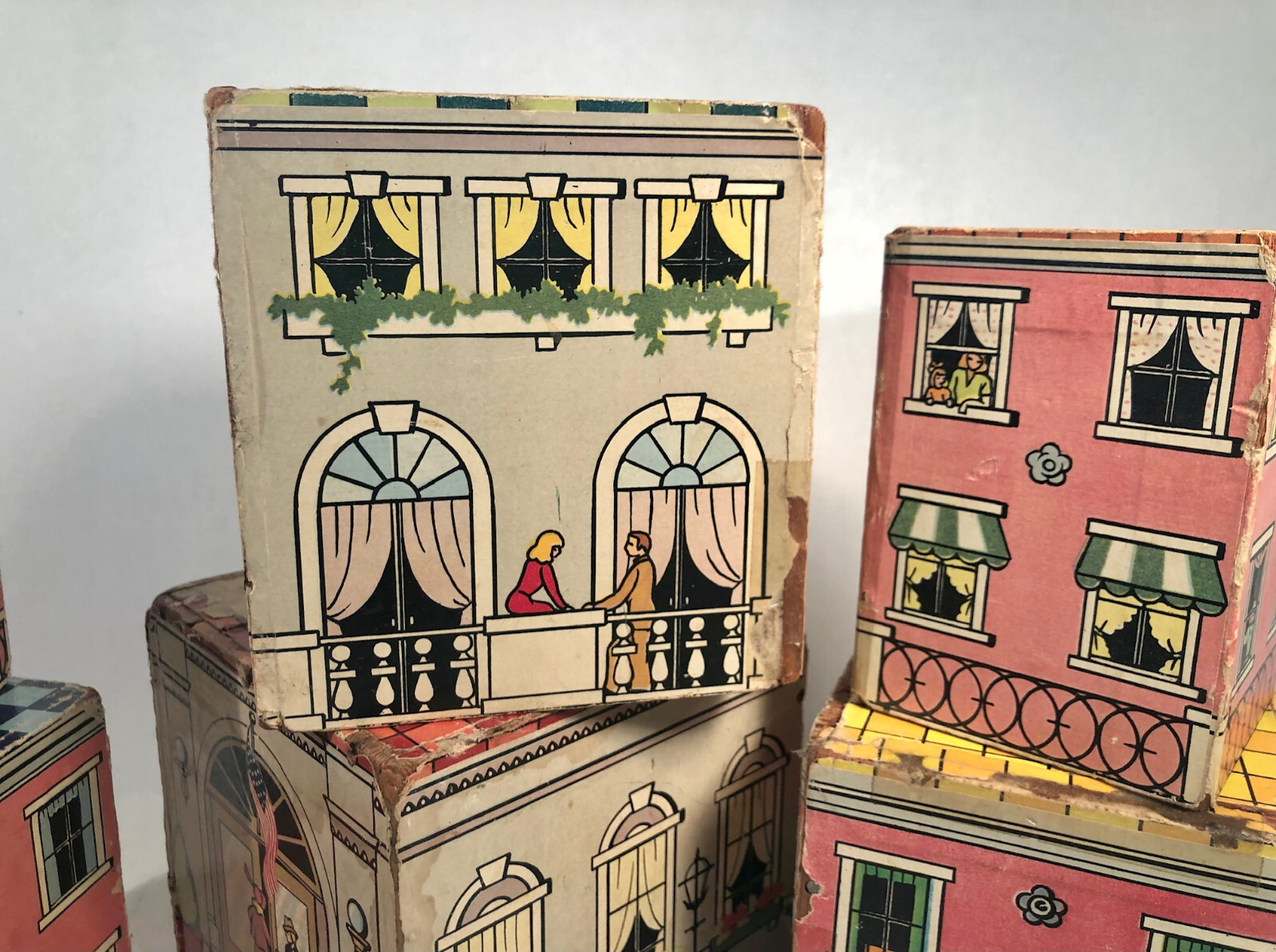 Vintage Antique set of 6 pcs. Wooden Nesting Blocks – 1949 Saml. Gabriel, NYC