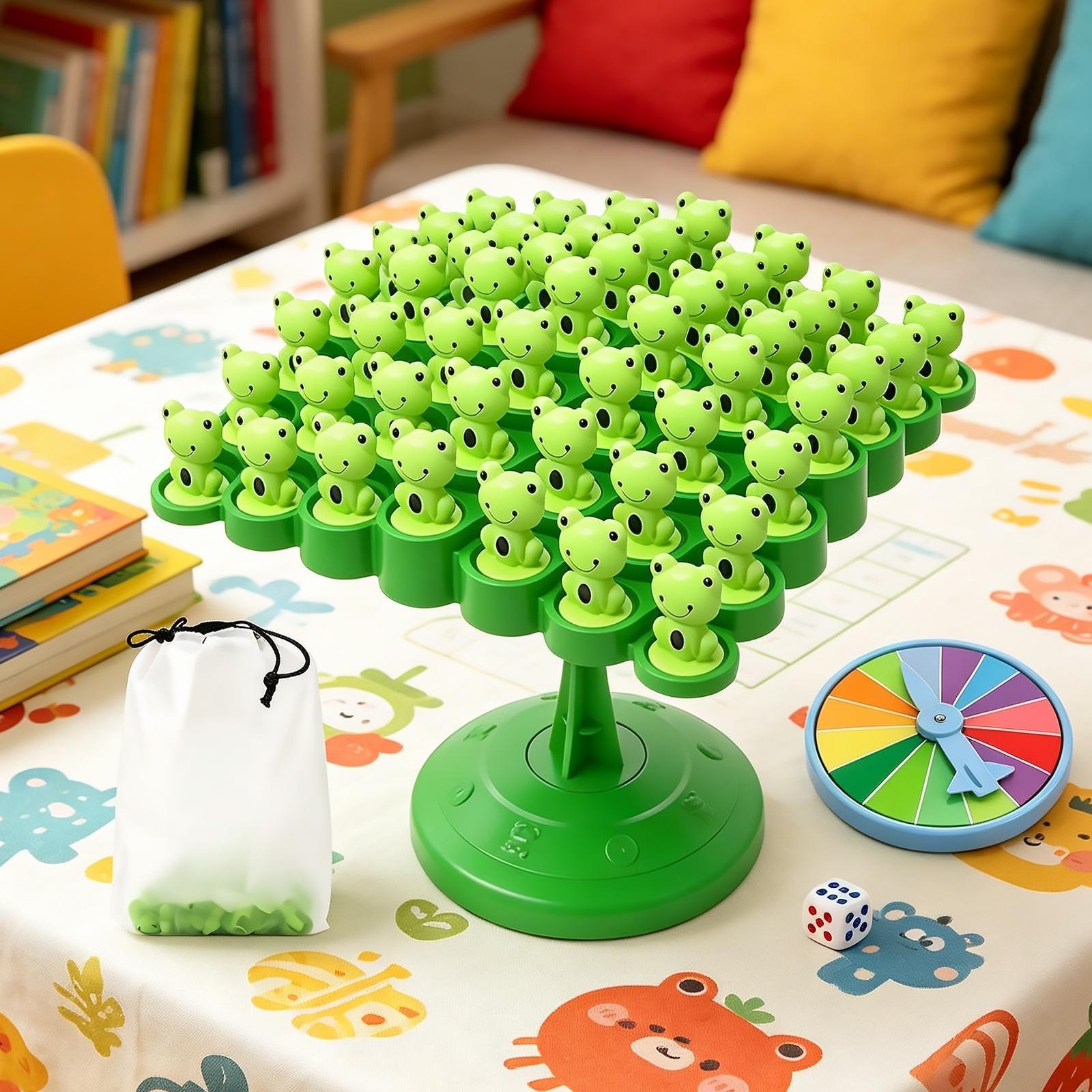 Fun Frog Balance Tree Children Montessori Math Toys Board Game Parent-Child