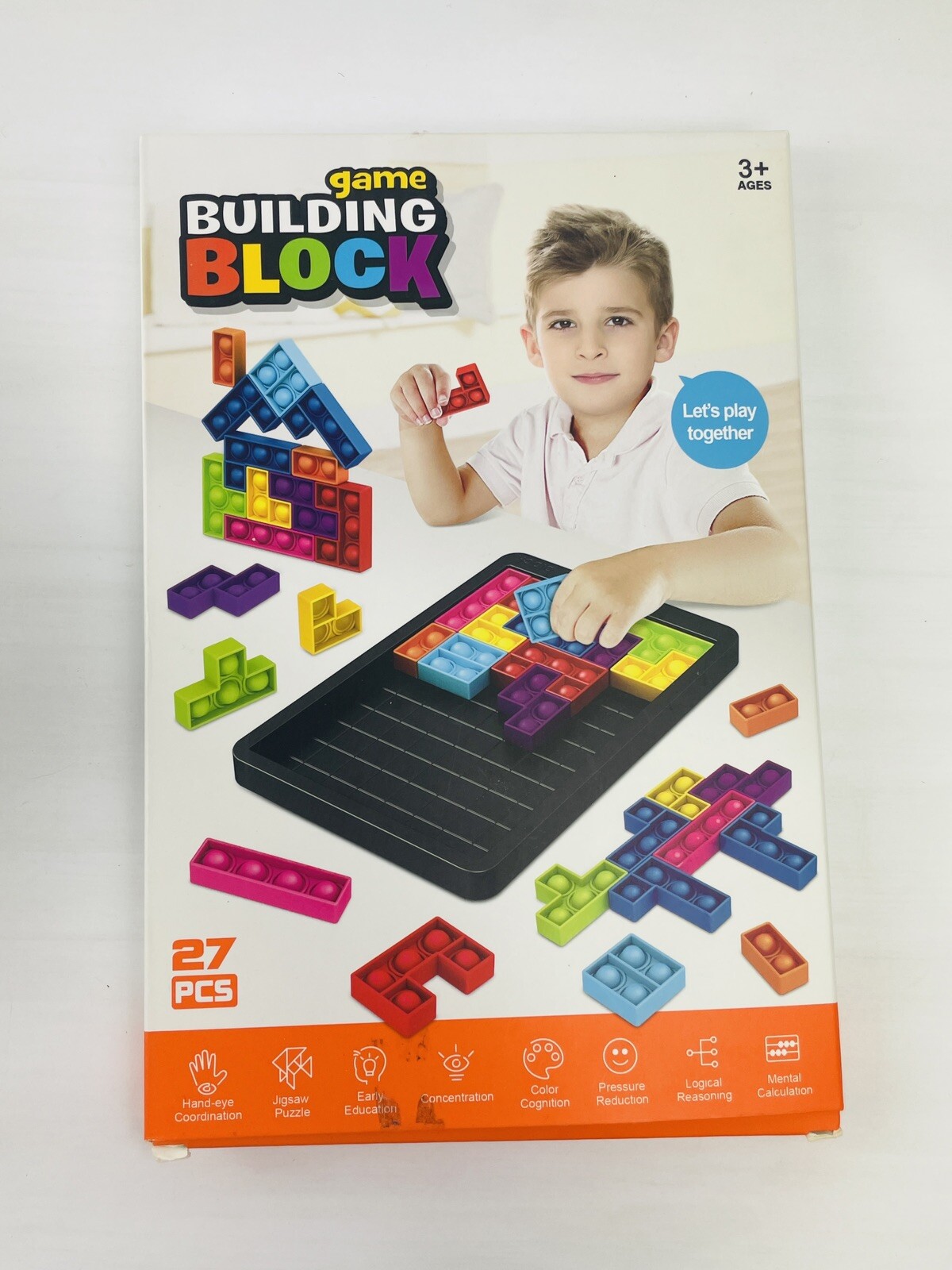 CVC Kids Games, Pop It Board Fidget Sensory Toys Ages 3+ Building Block