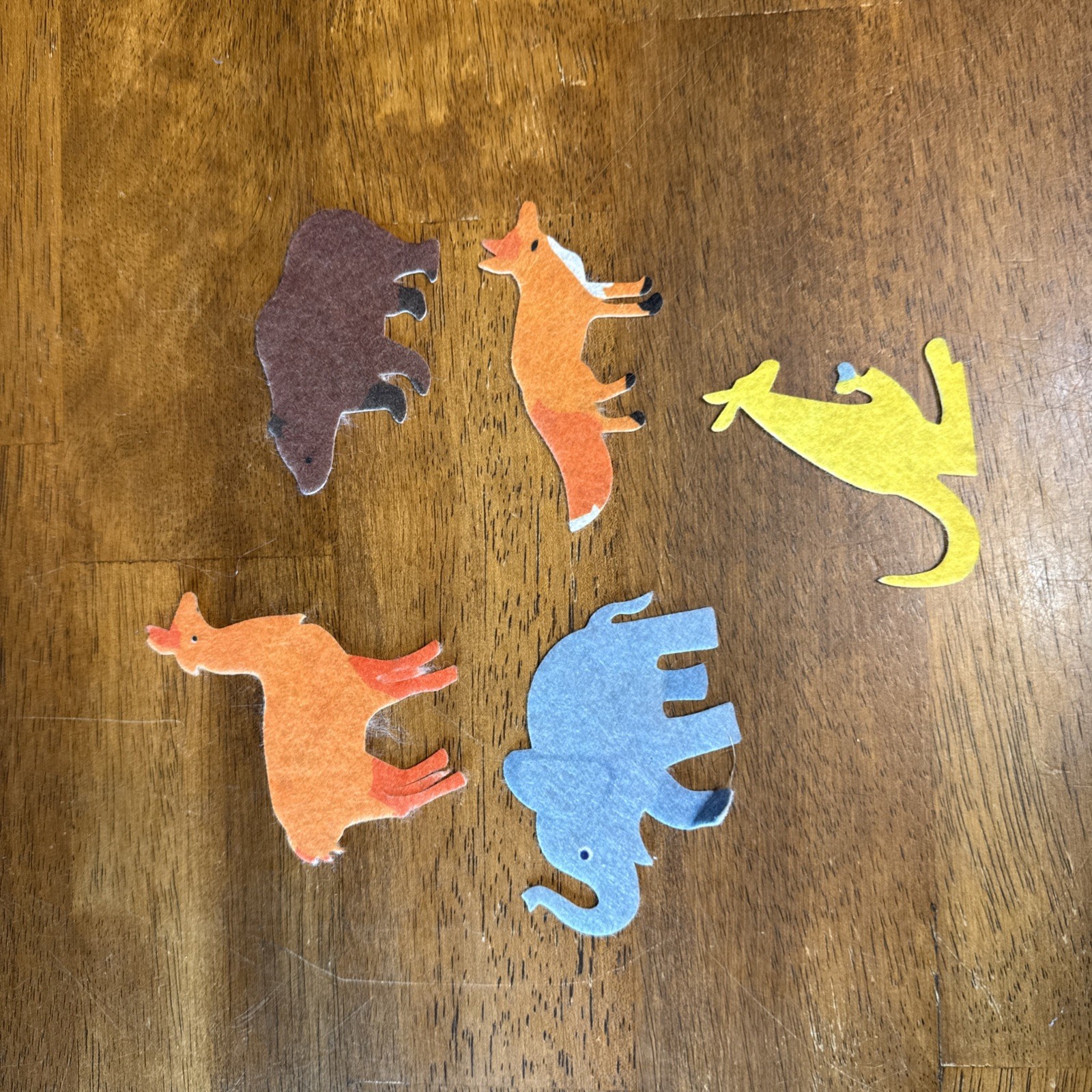 Felt World Map with Felt Animals Match to Continent Felt Pieces Horizon