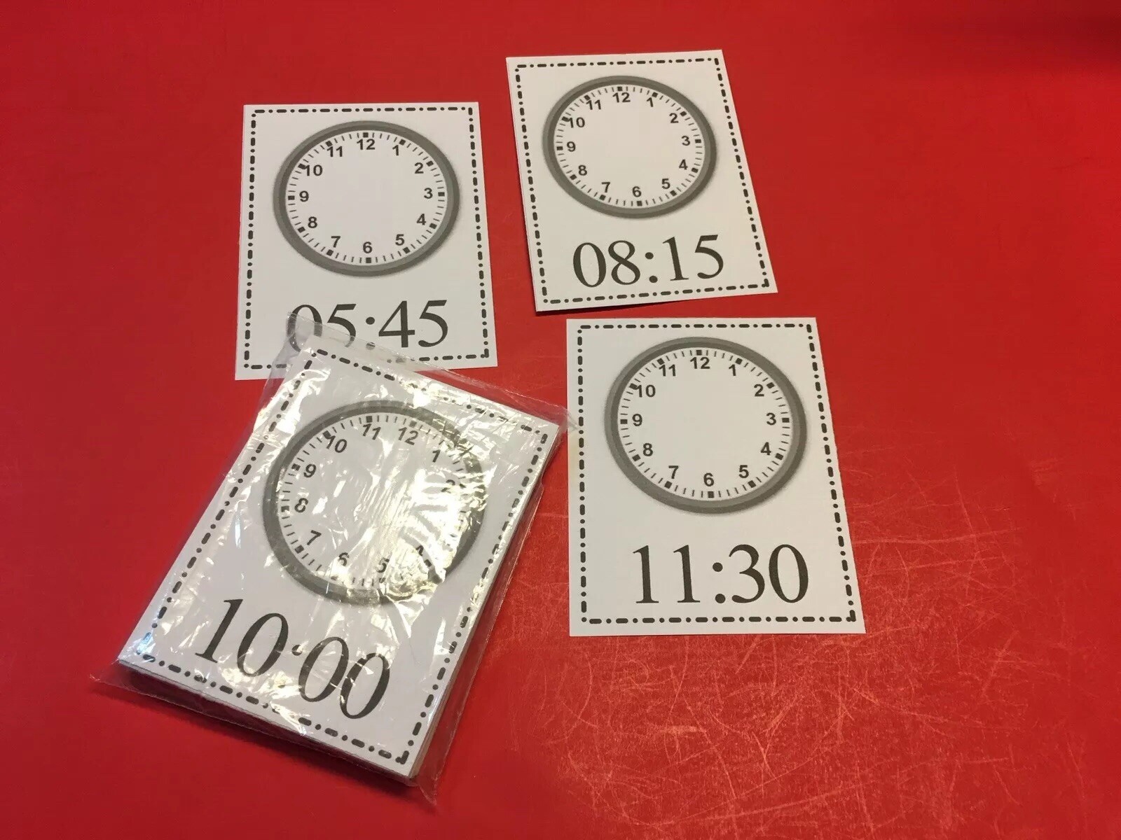 DRY ERASE – LEARN TO WRITE THE TIME CLOCK FACE – 40 LAMINATED FLASH CARDS