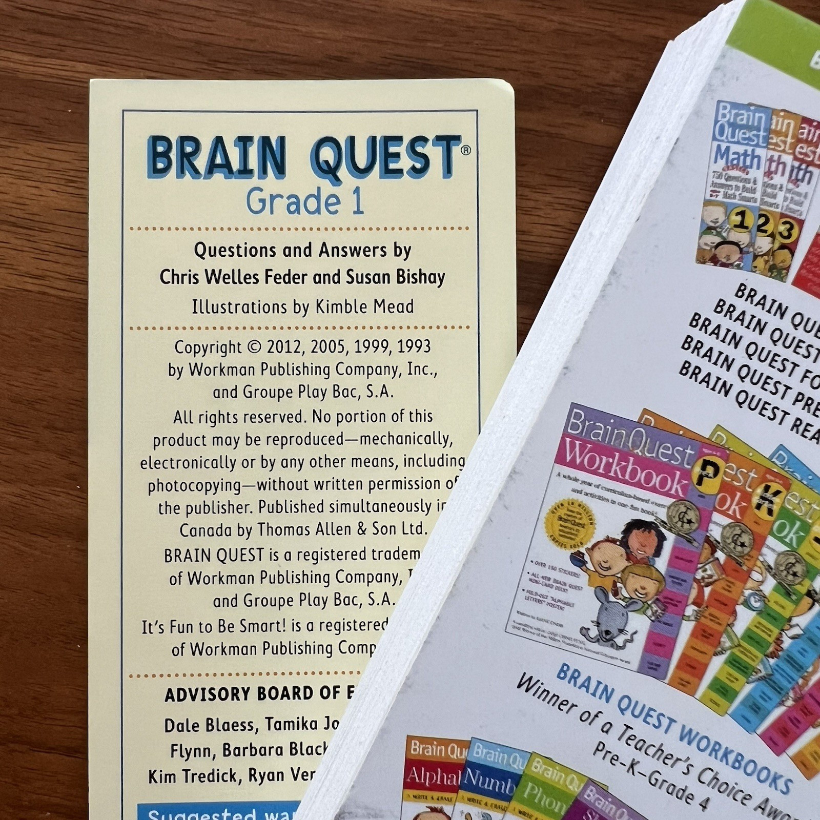 Brain Quest Learn Multi-Subject Grade 1 Ages 6-7 Lot of 2 Quiz Deck 4th Ed 2012