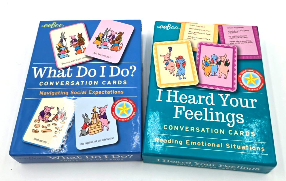 Eeboo Emotional & Social Literacy Conversation Cards For Kids Illustrated