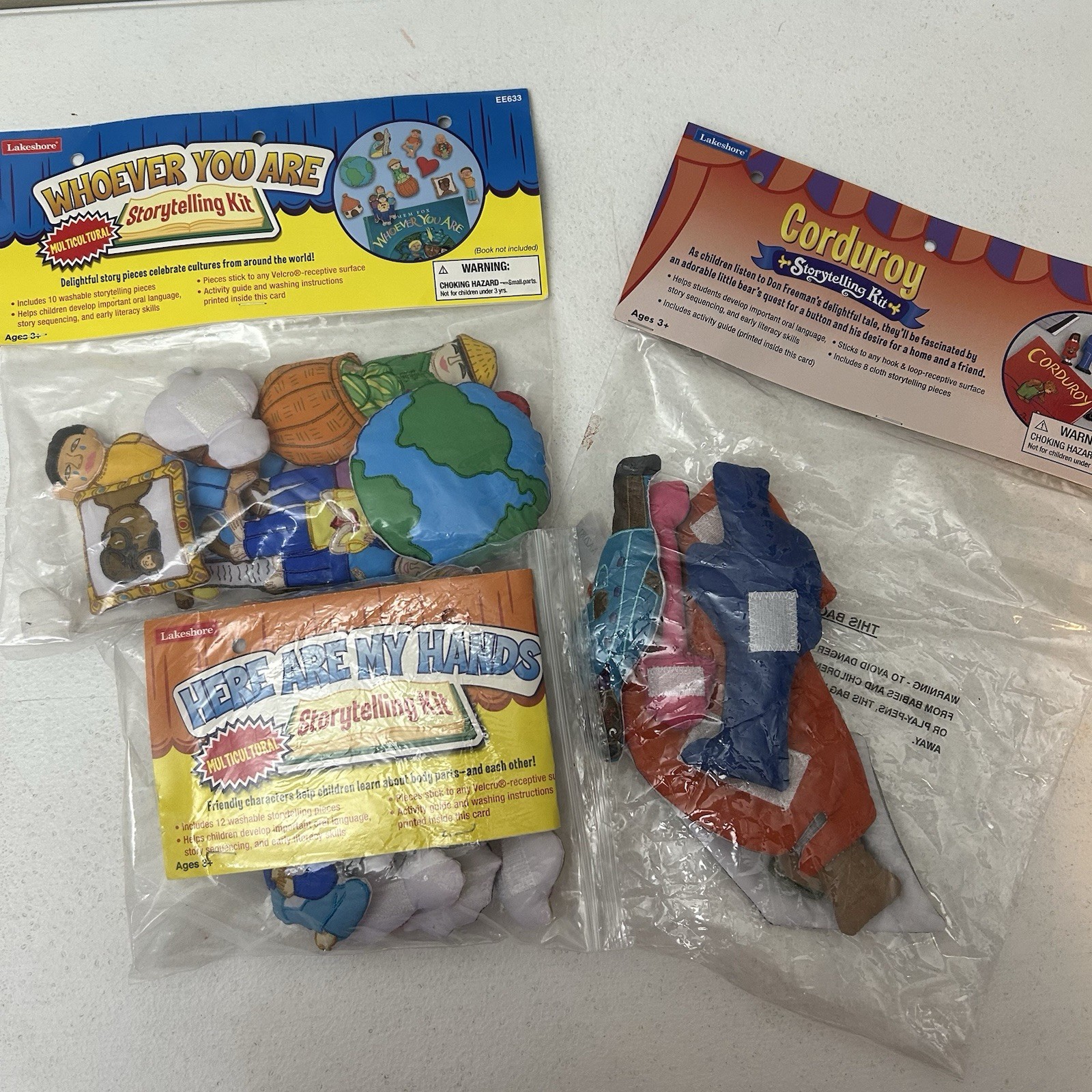 Lakeshore Learning Storytelling Kit Lot of 3 Cloth Plush Pieces Only No Books