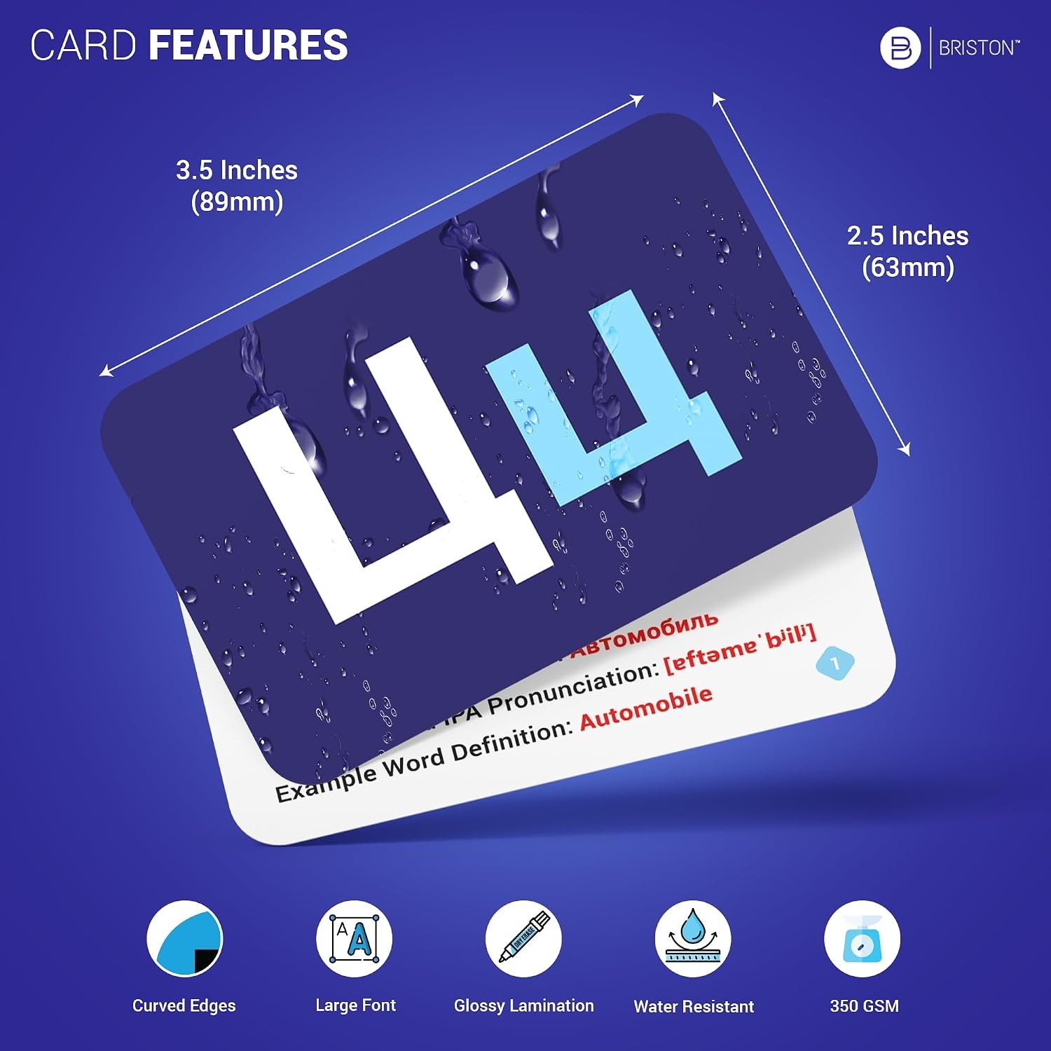 Briston Russian Alphabet Flash Cards – Learn Cyrillic Letters with Pronunciation