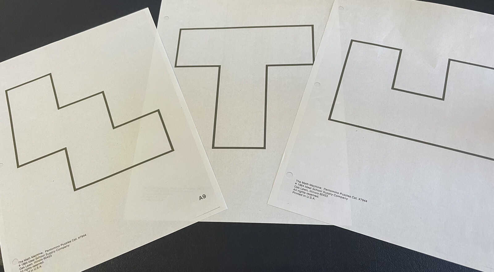 PENTOMINOES Teaching Manipulatives Geometric Shapes Homeschool 15 WORKSHEETS