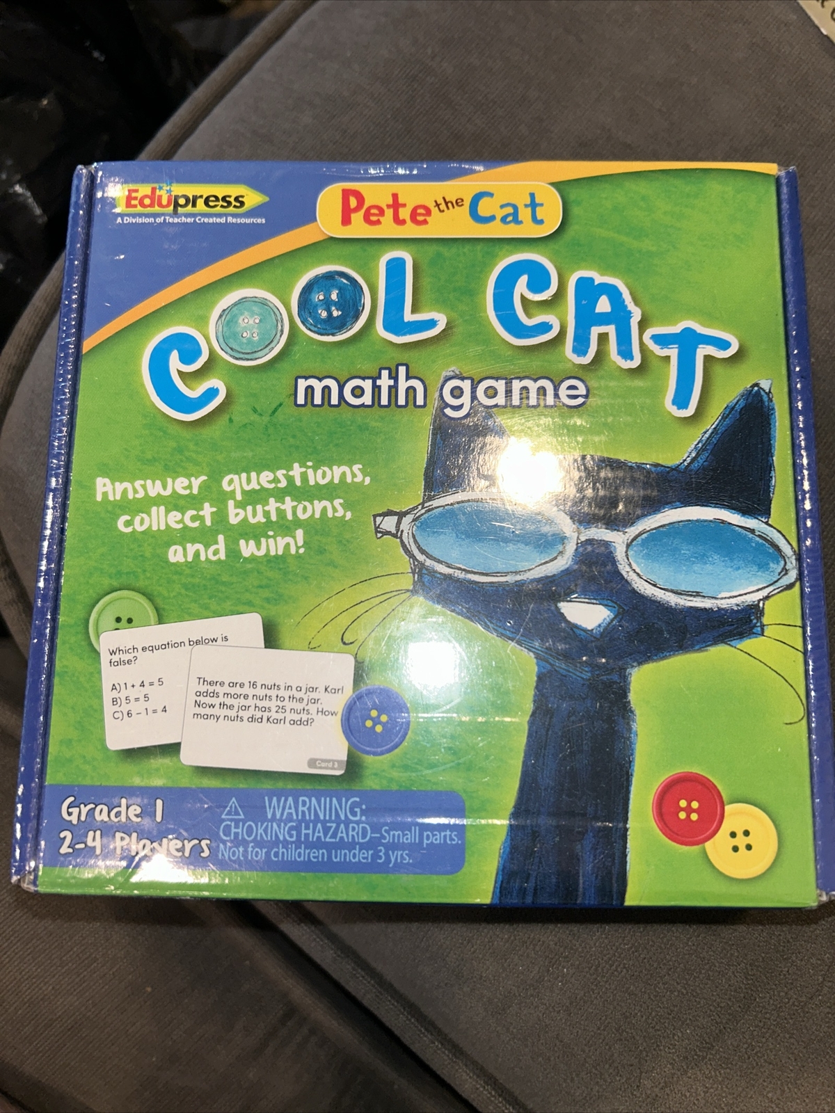 Pete the Cat Cool Cat Math Game Grade 1 for 2 to 4 players NEW and Sealed