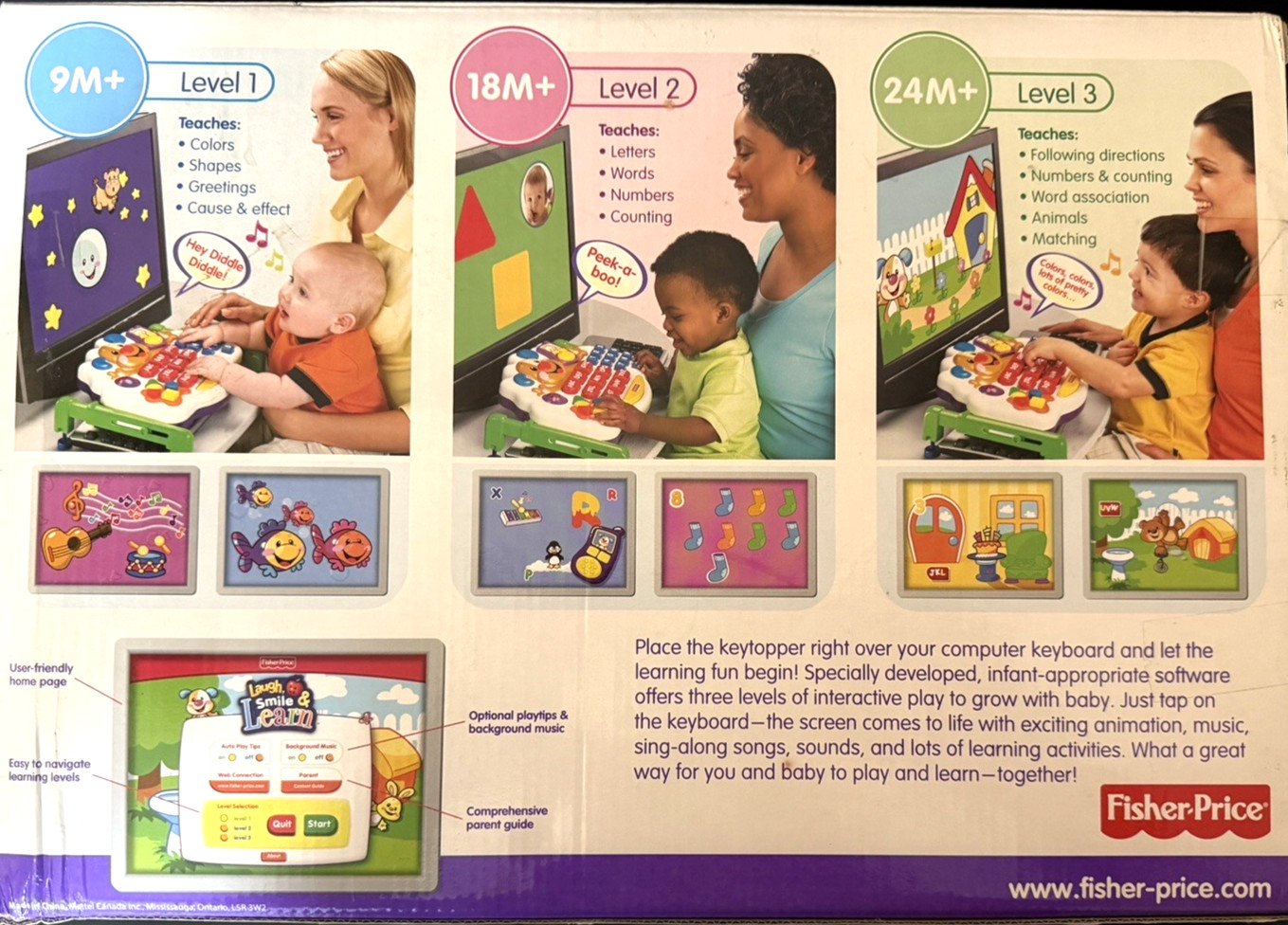 Fisher Price Computer Learning System 9- 36 Months ABC Laugh Smile Learn NEW