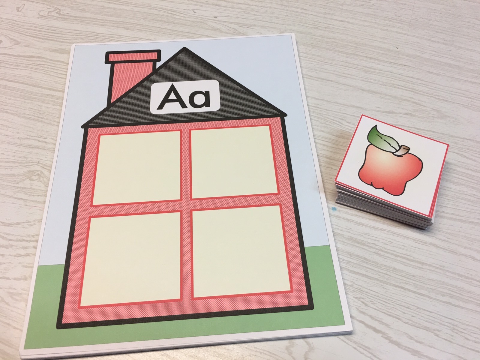 PRINTED Alphabet House Game – Beginning Sounds – Complete Set UNCUT