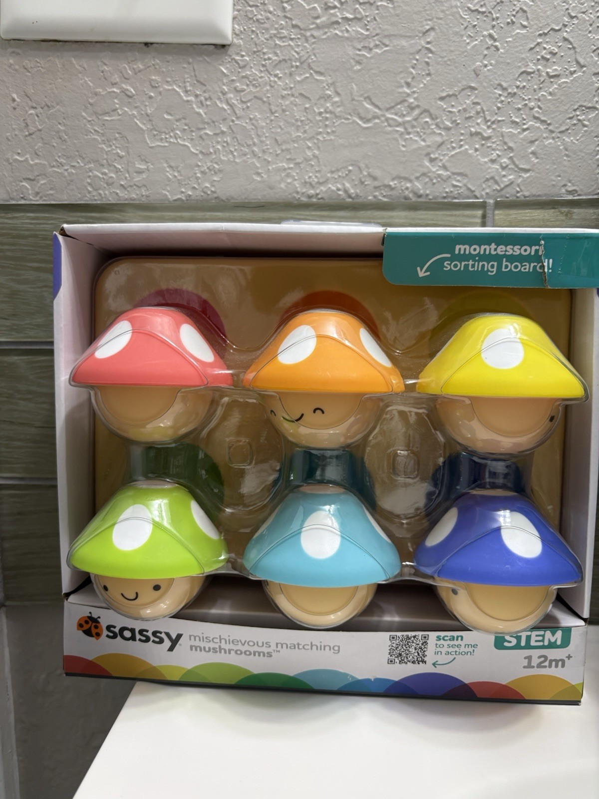 SASSY Mischievous Matching Mushrooms in Sorting Board Social Learning Toy STEM