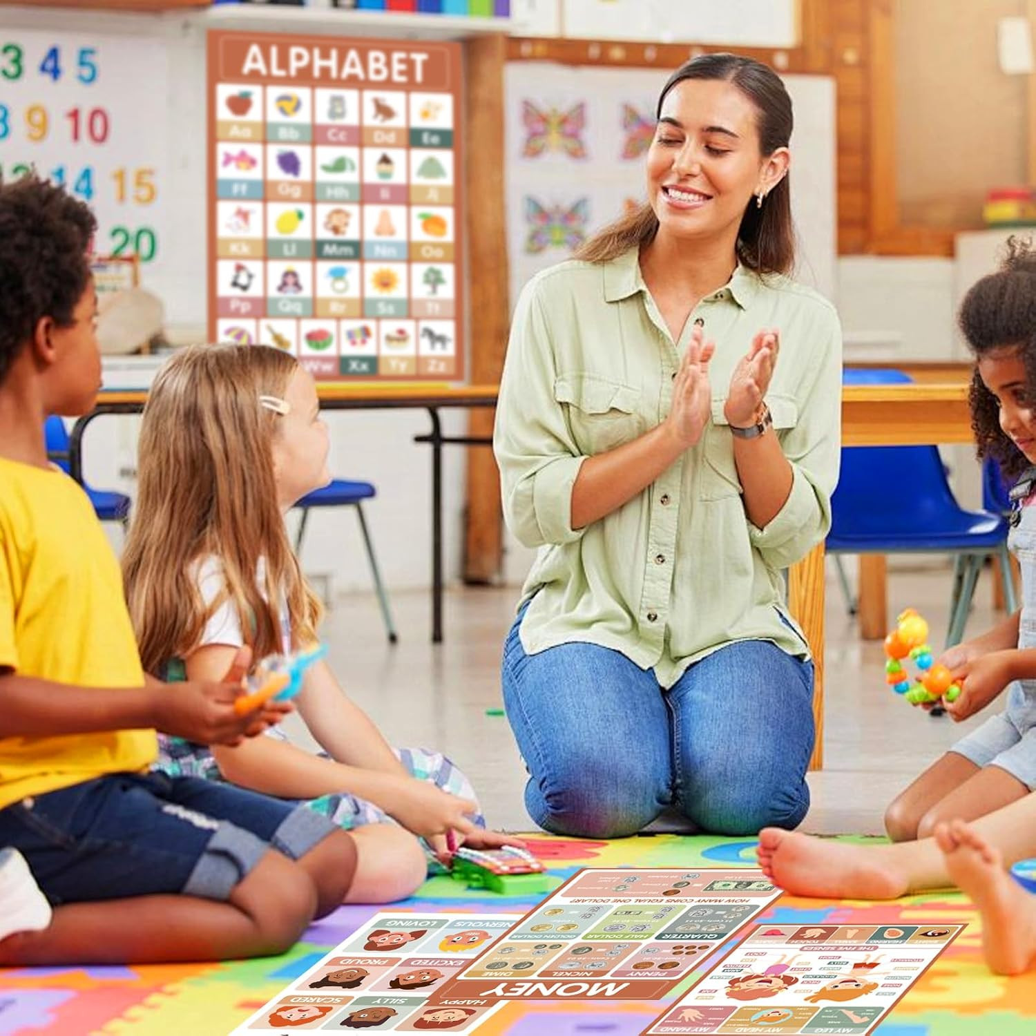 Toddler Learning Posters -18 Boho Educational Posters for Toddlers 1-5